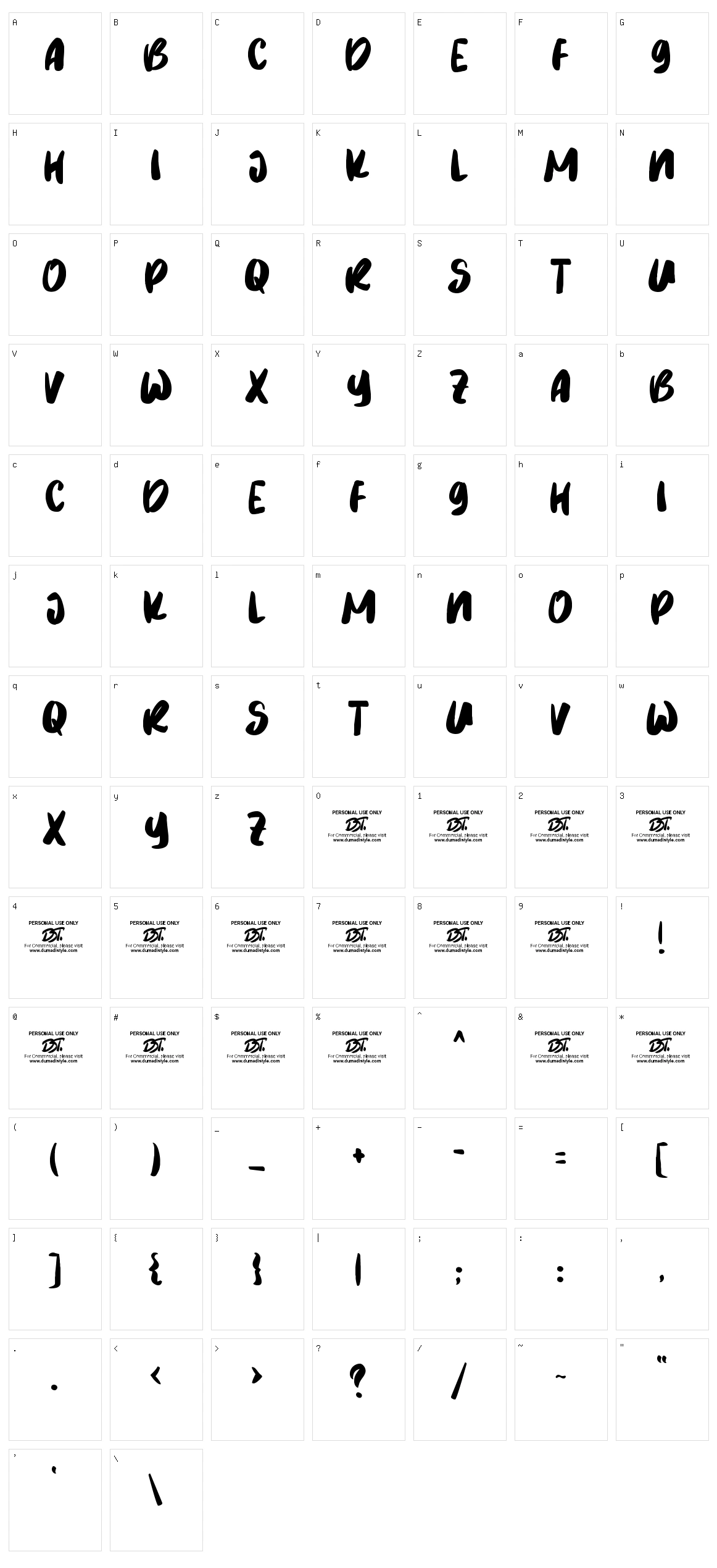 Riomaru Character Set