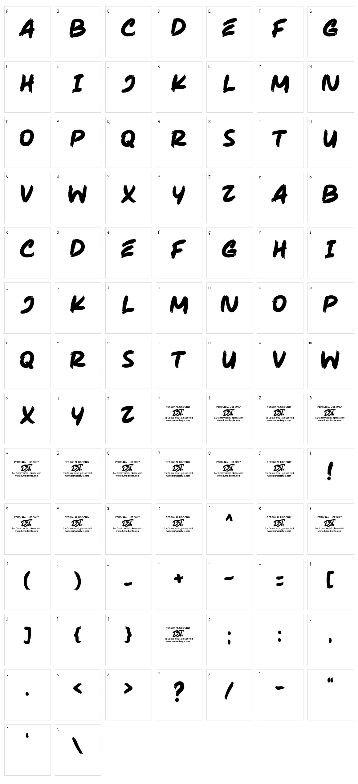 Warrior Brush Character Set