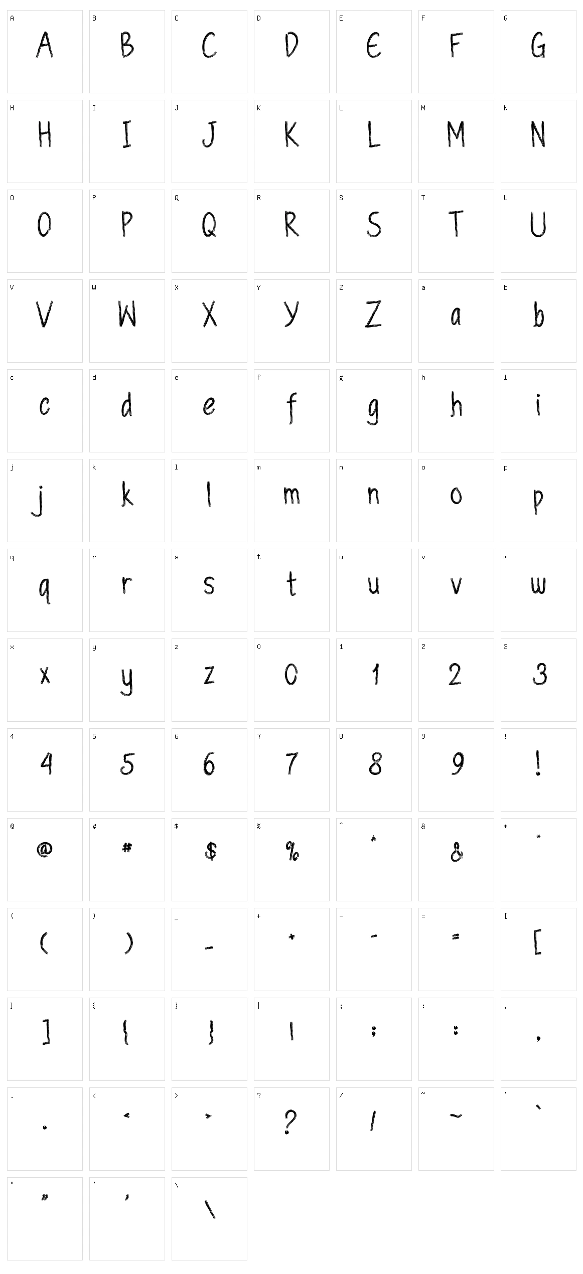 Black Wood Character Set