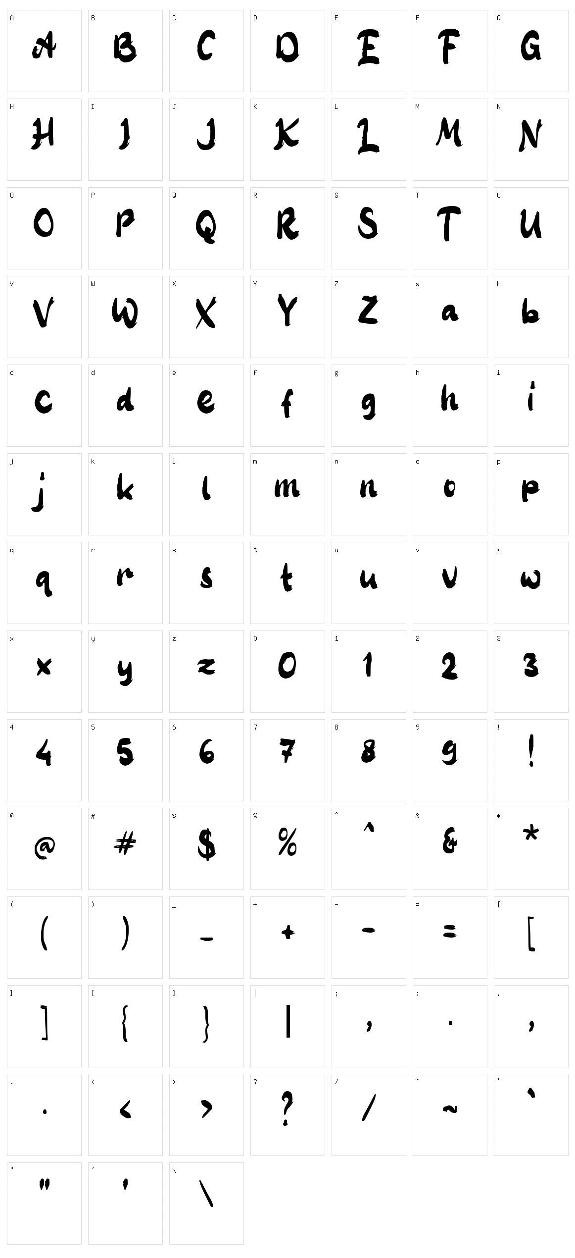 b Buyan Forest Character Set