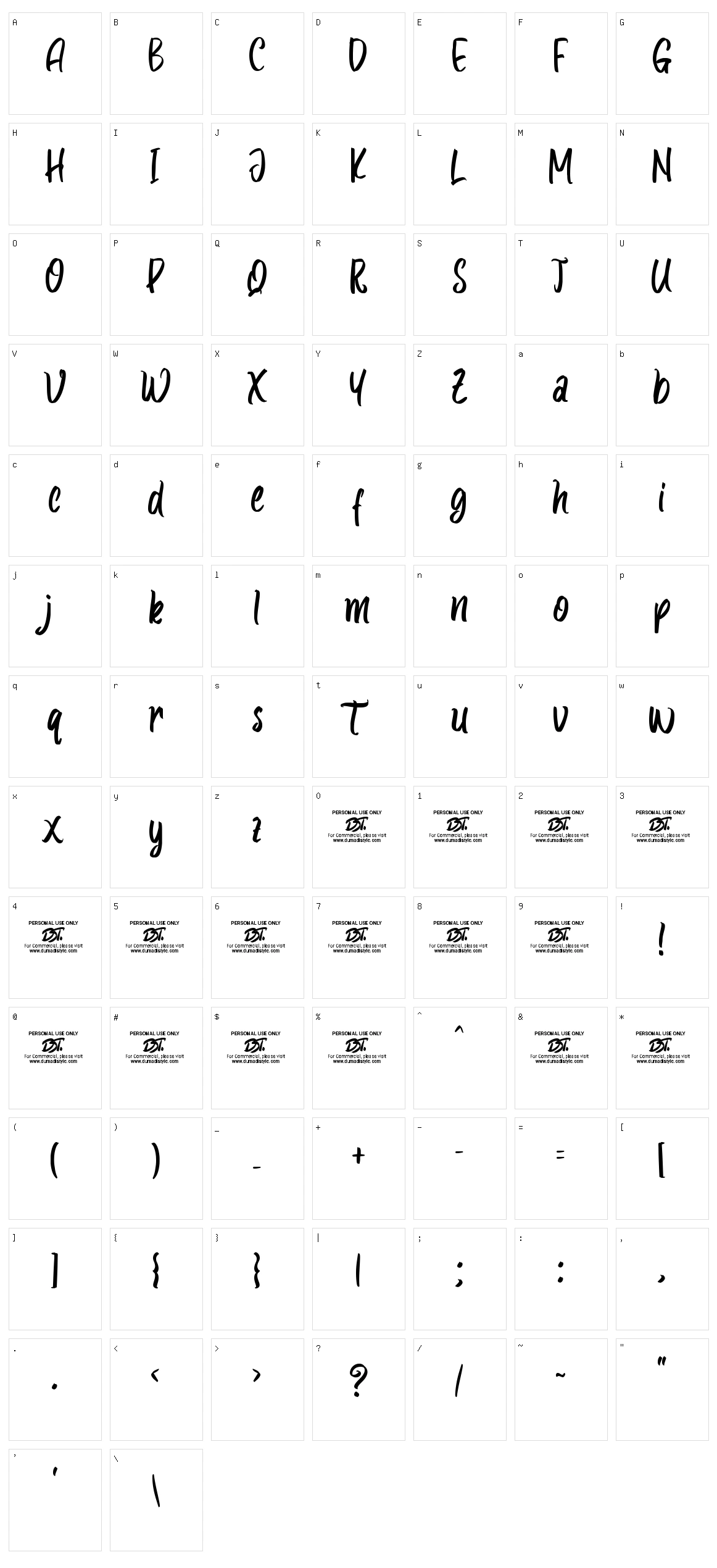 Regorden Character Set