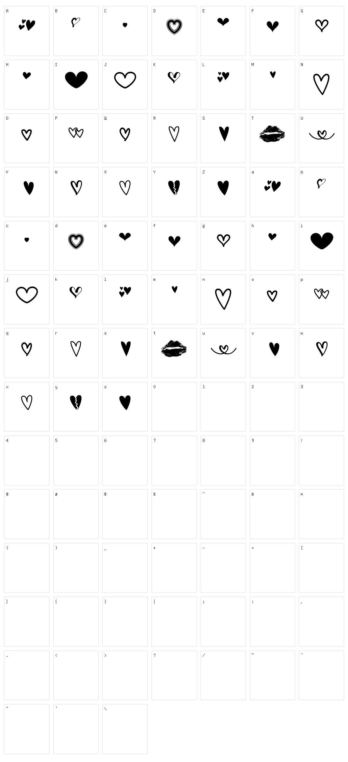 MF Love Dings 2 Character Set