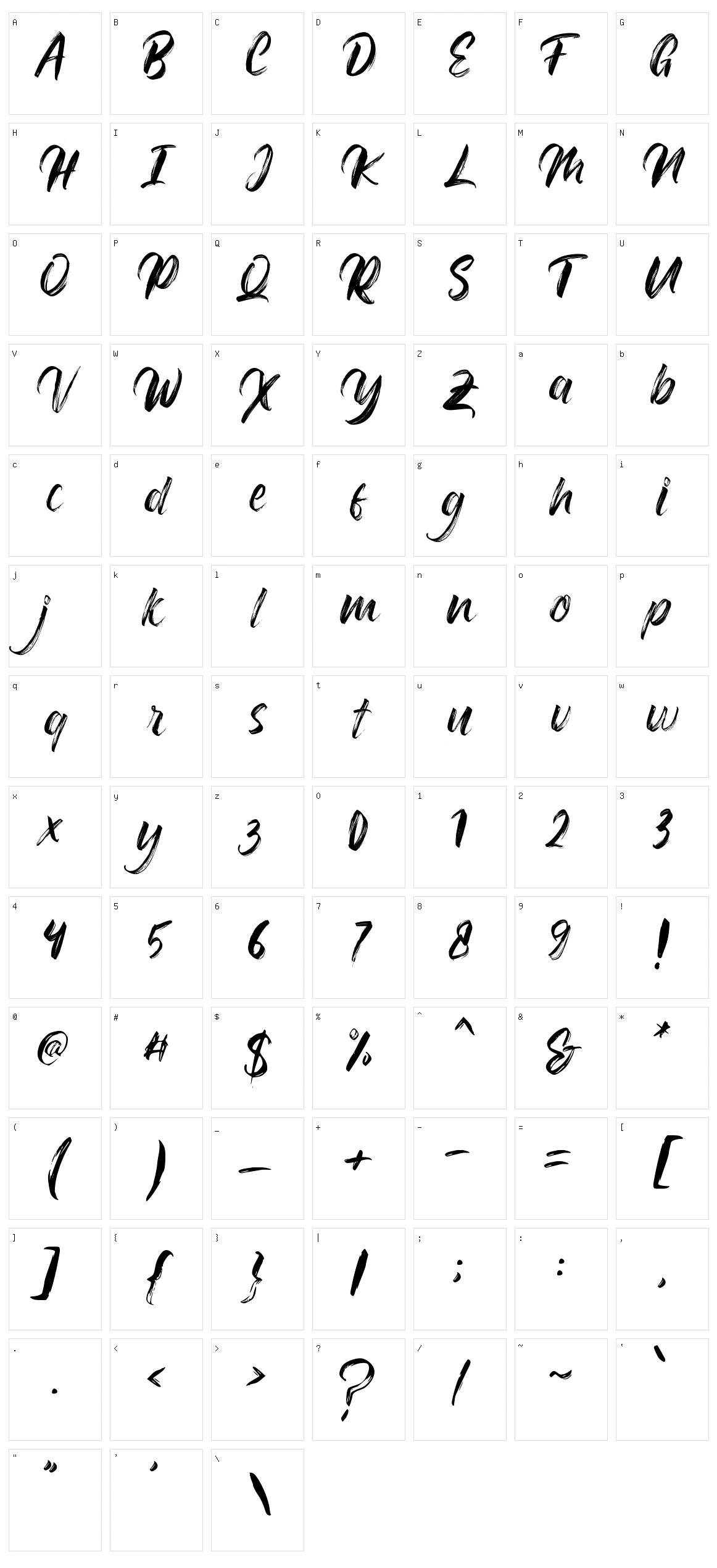 Mahens Character Set