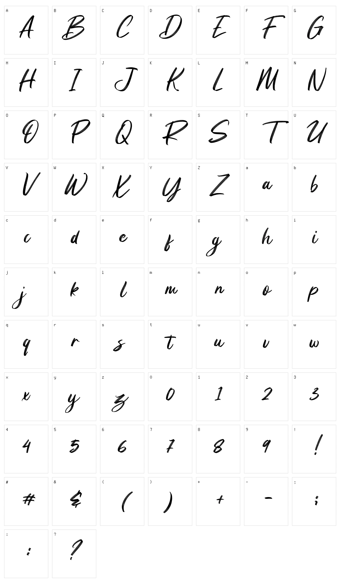 Genyvila Character Set