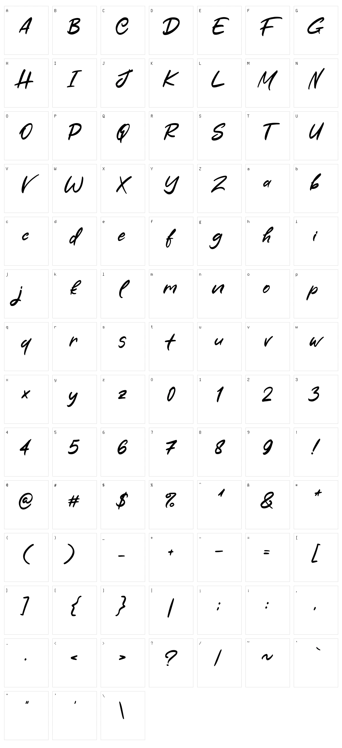 Reyhans Character Set