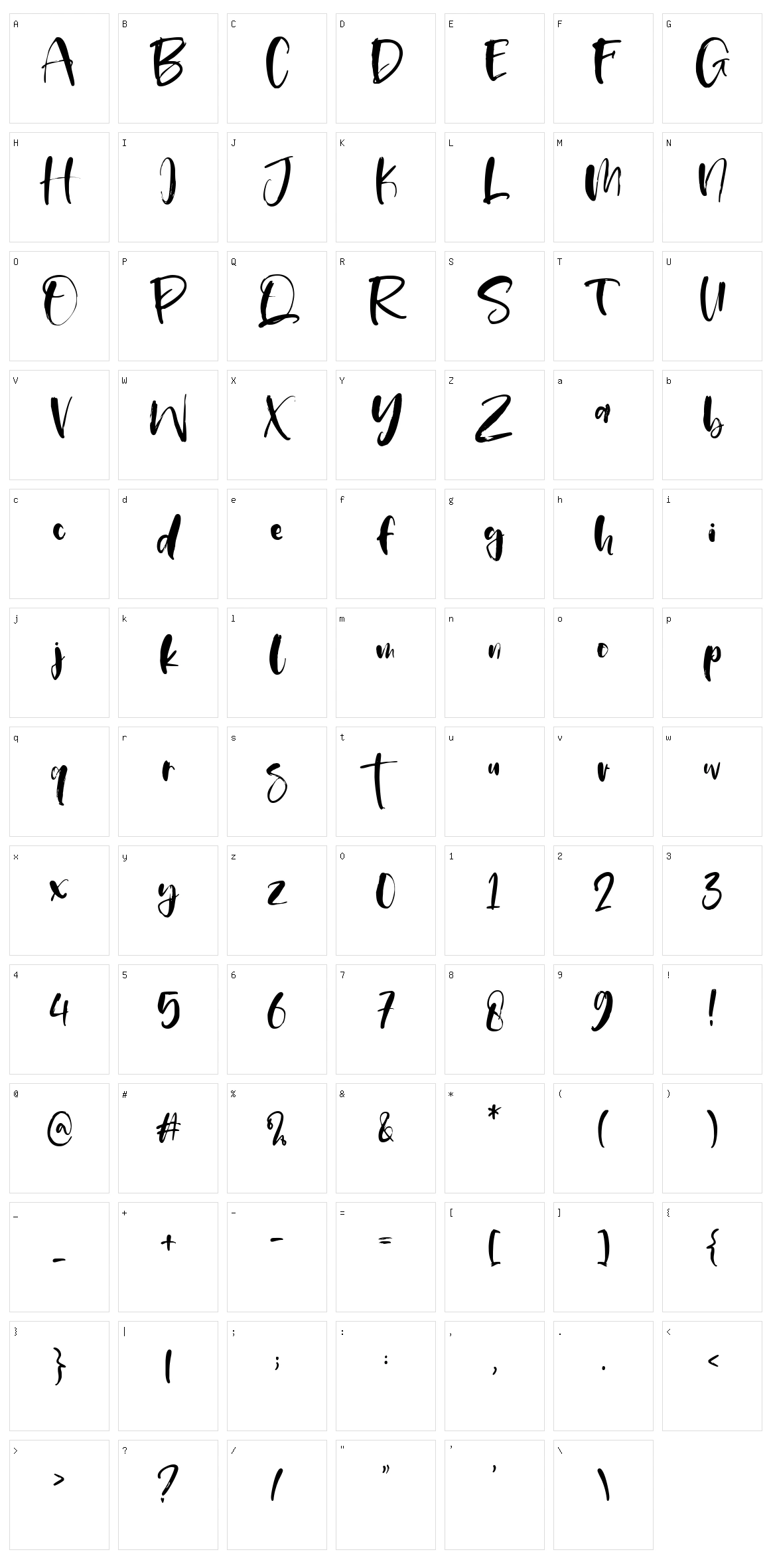 Bledso Character Set