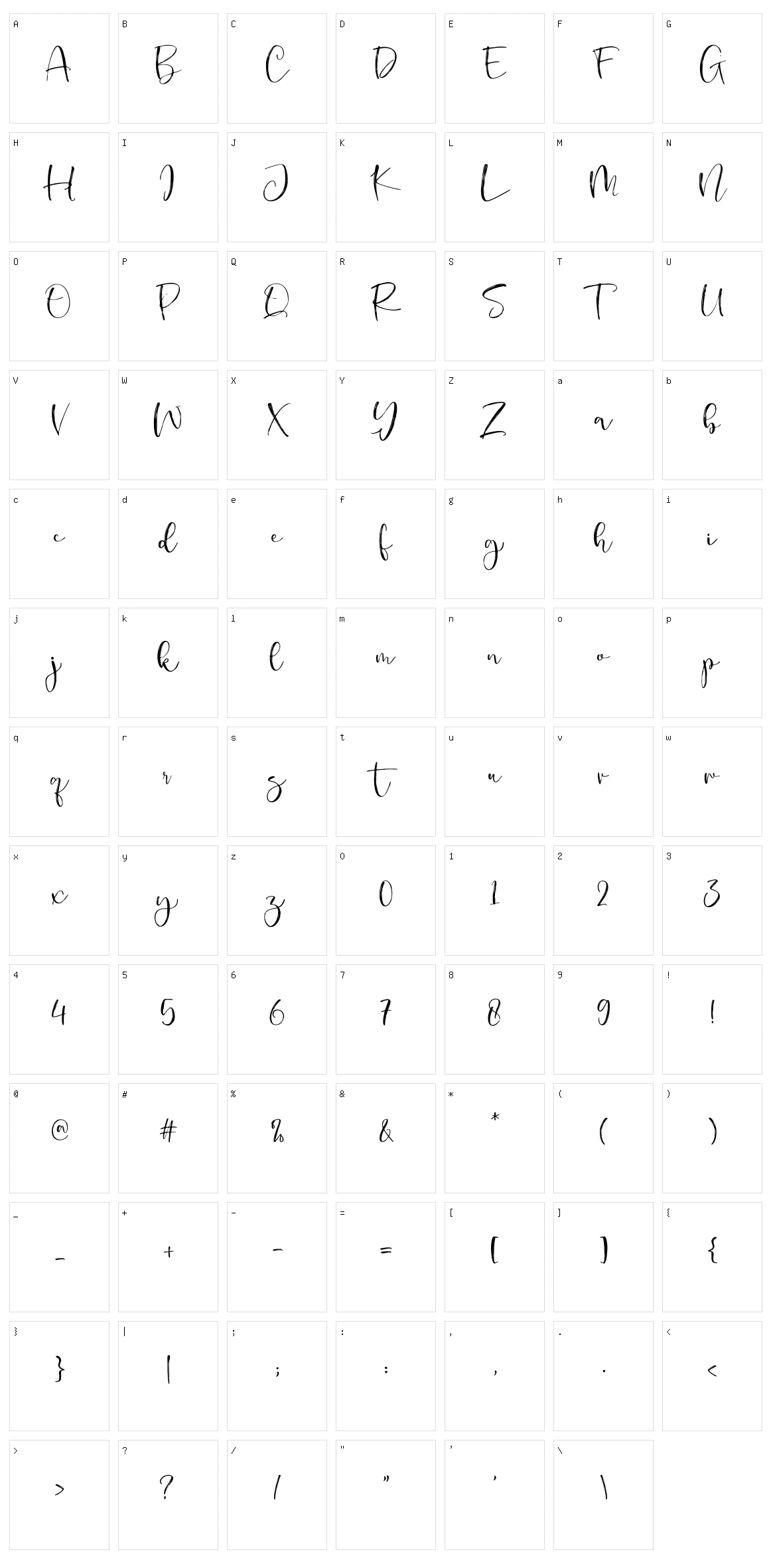 Mieke Character Set