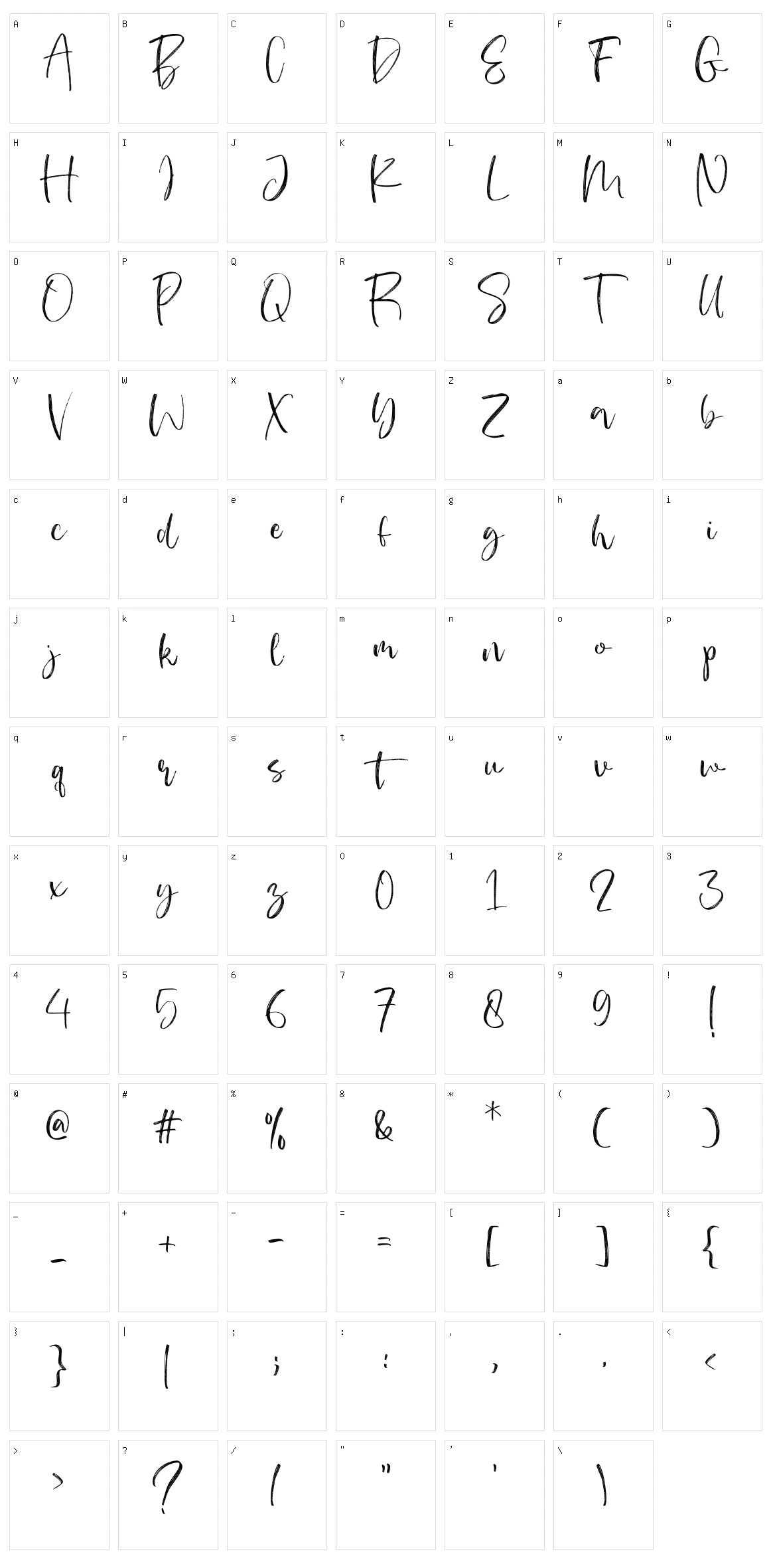Boriel Character Set