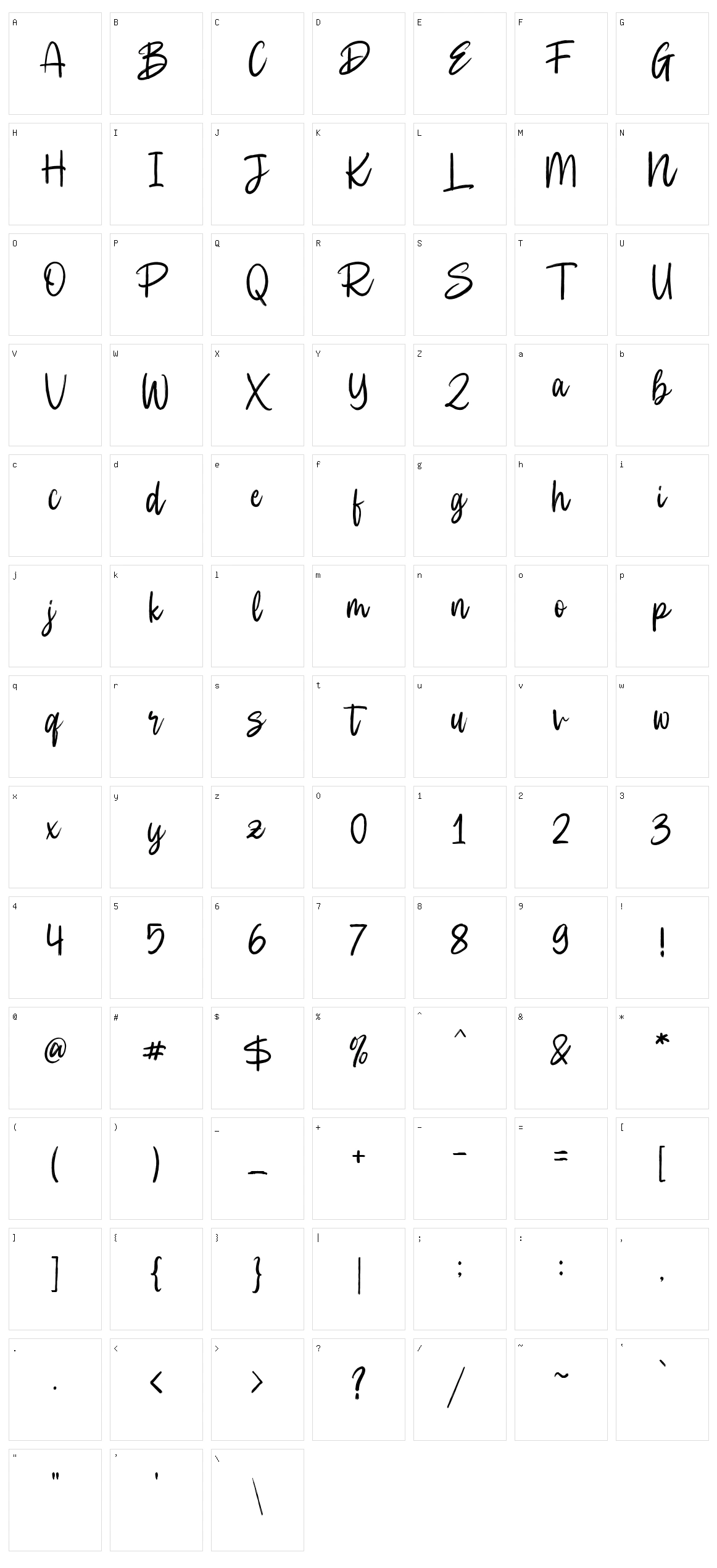 Cautions Brush Character Set