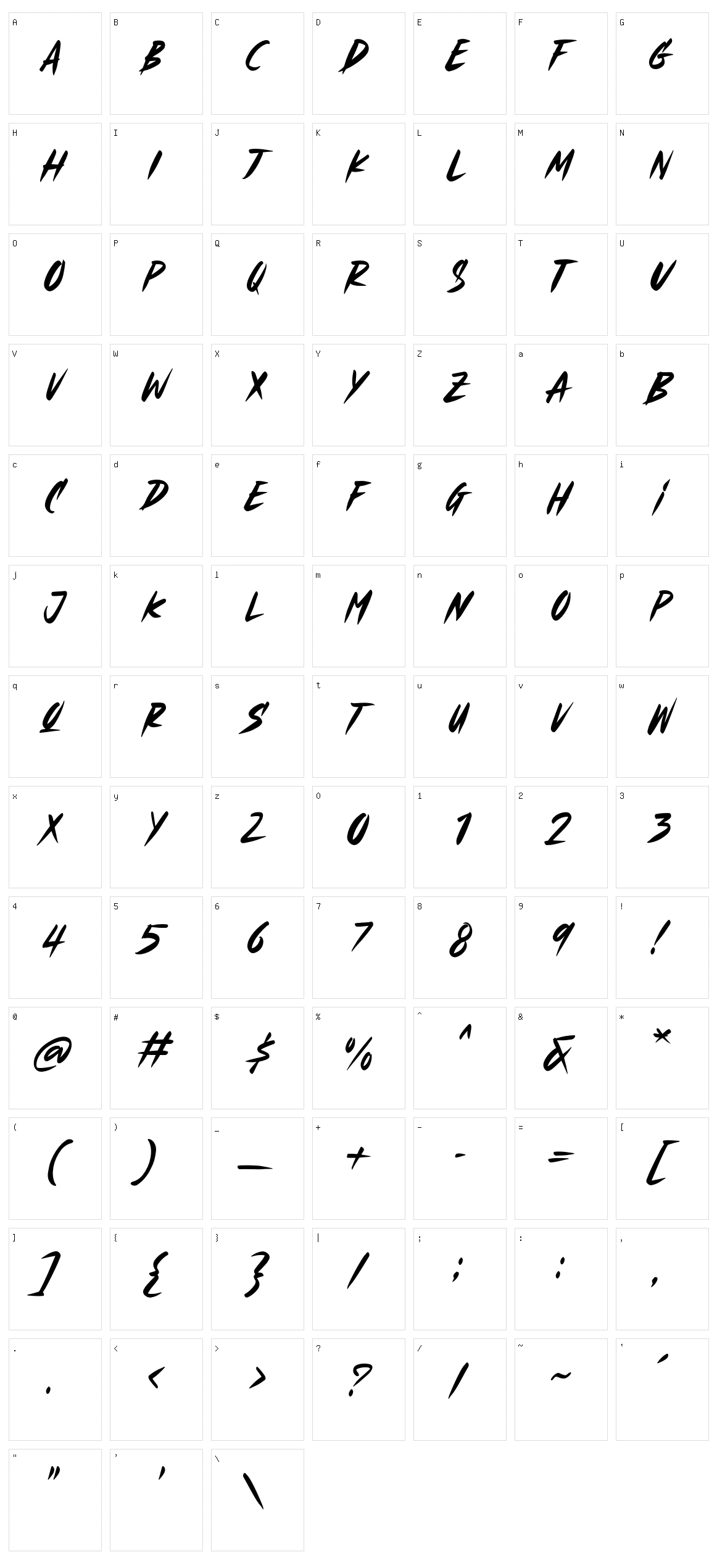 Strange Piece Character Set