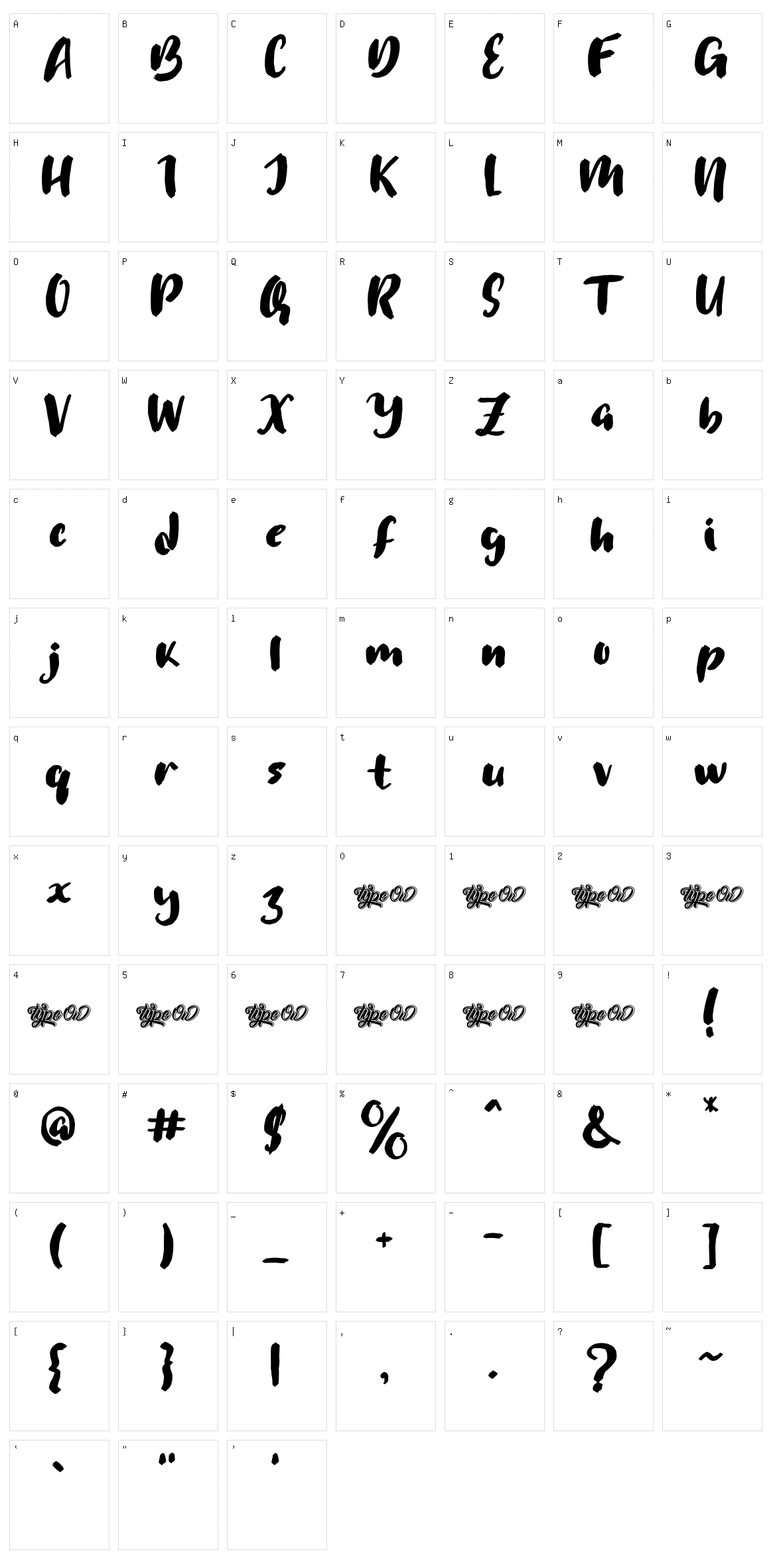 Grason Character Set