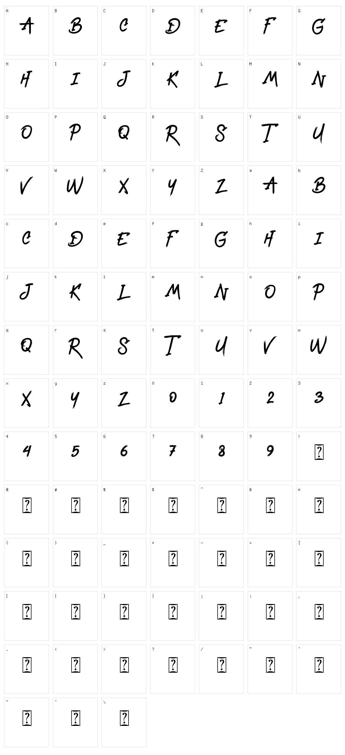 Black Manta Brush Character Set