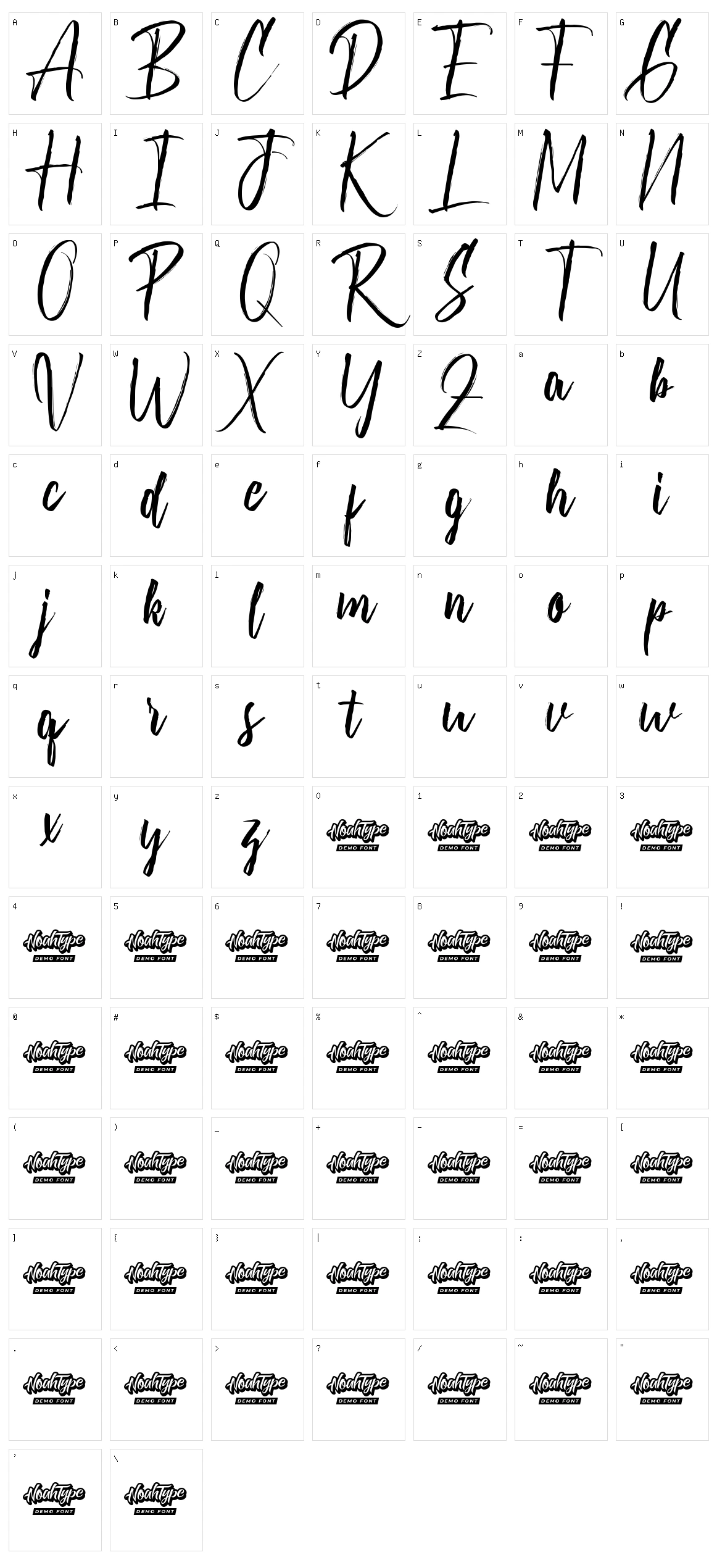 Sanpedro Character Set