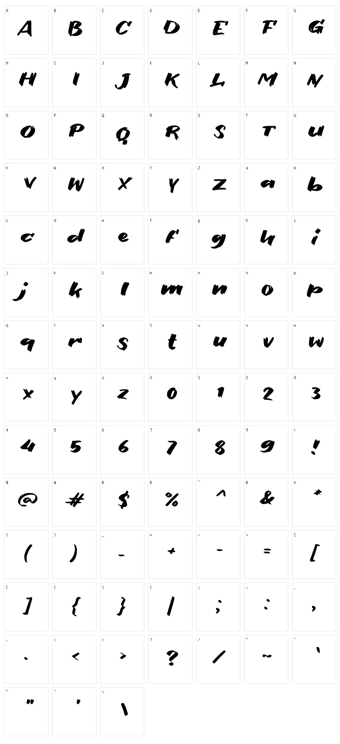 e Eh Iyo Character Set
