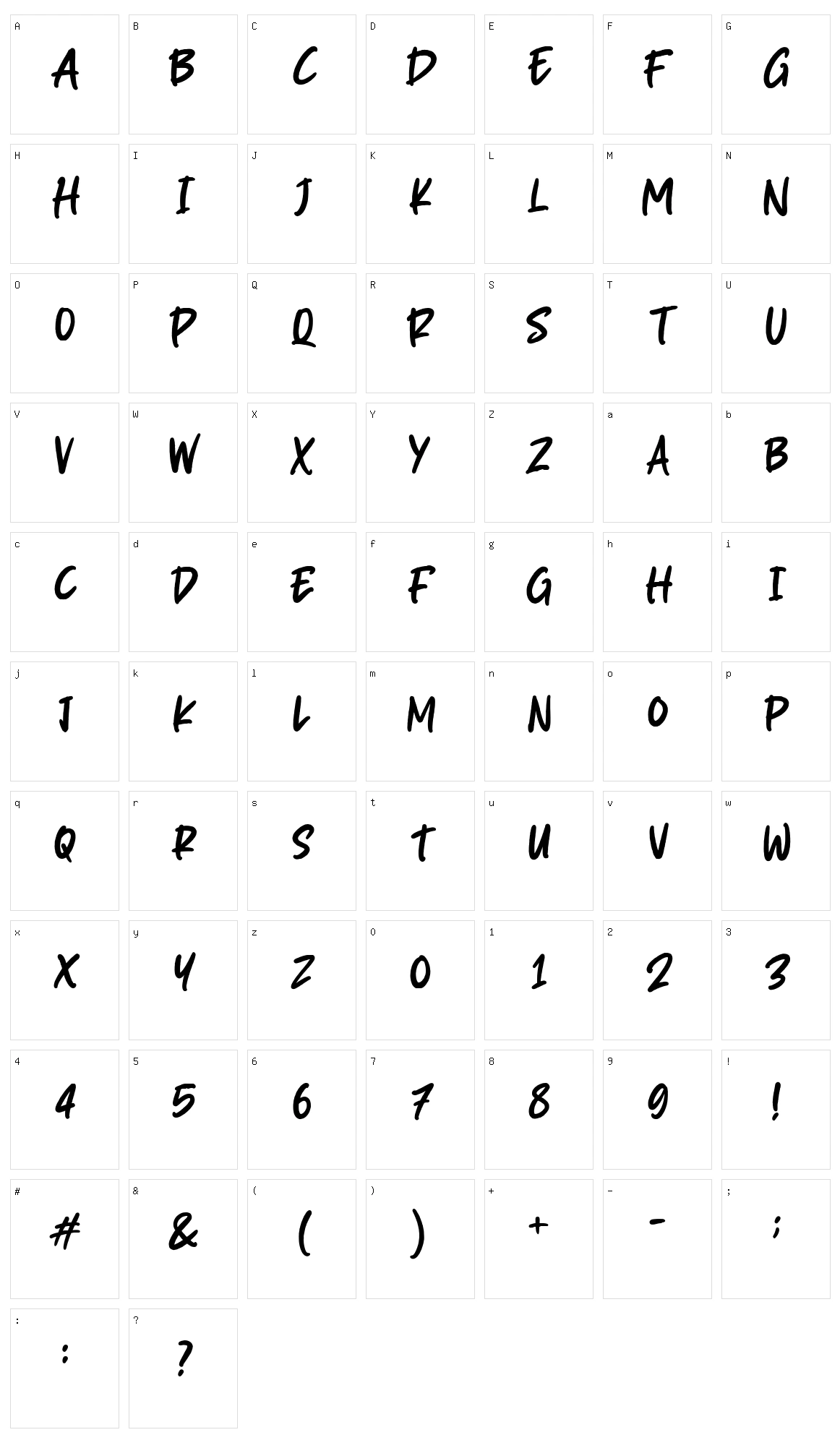 Grassroot Character Set