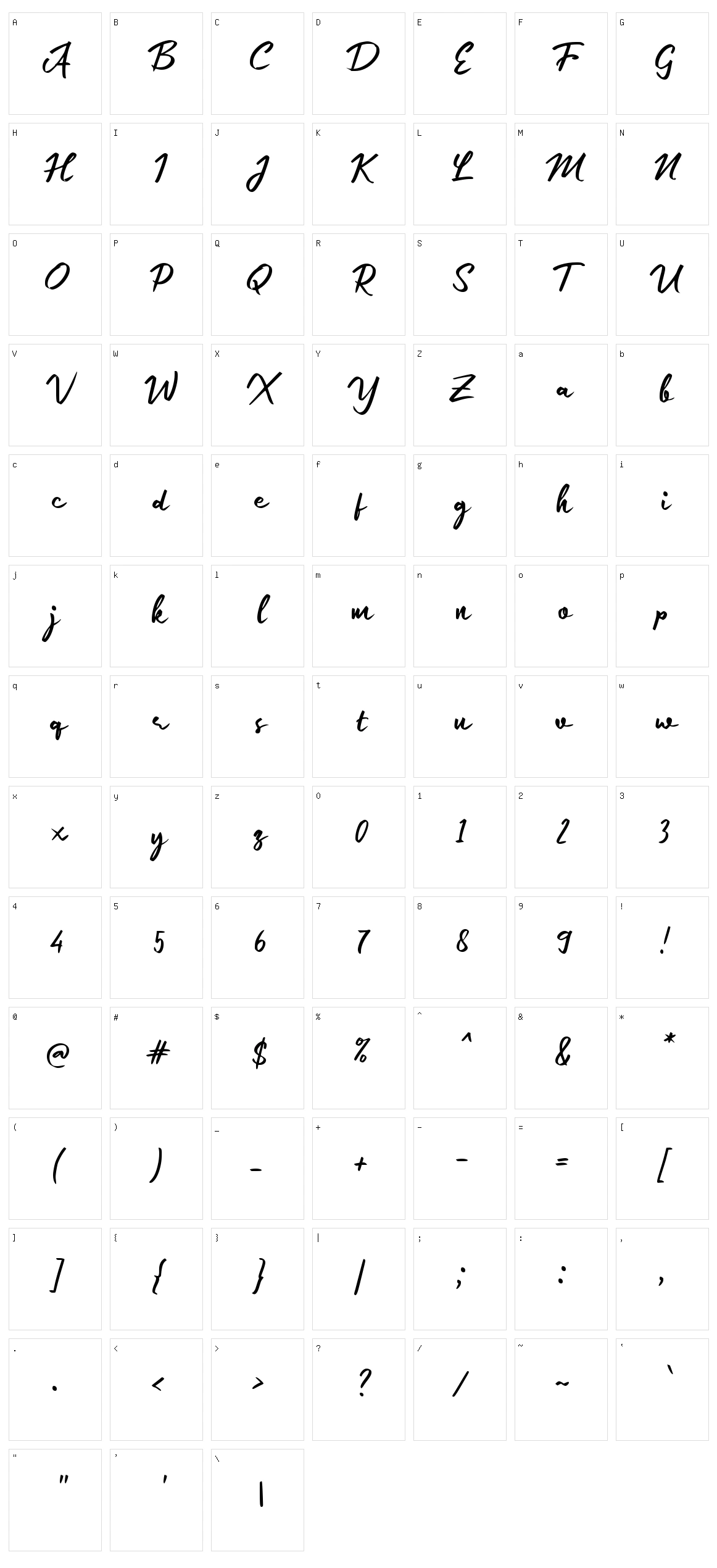 e Easy Sticky Character Set