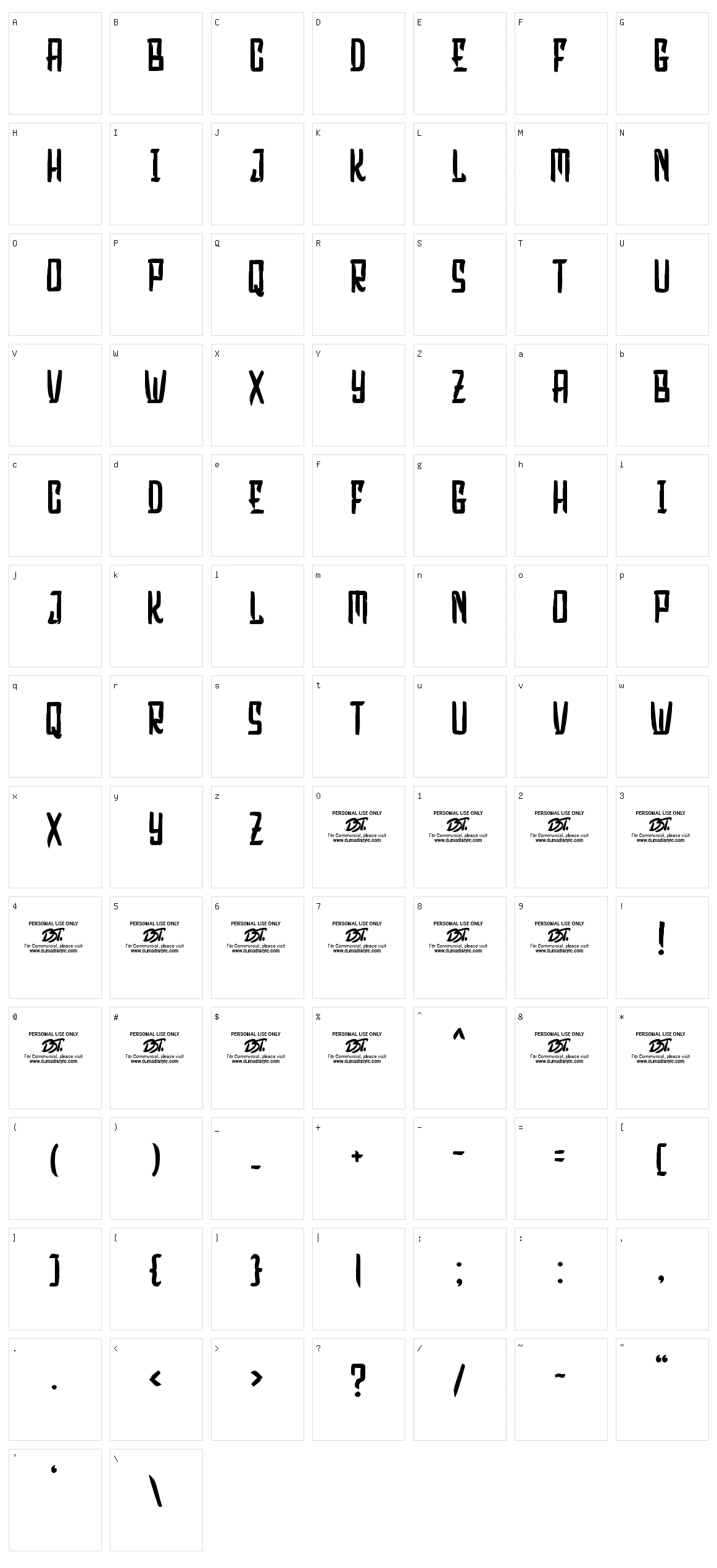 Exercise Character Set