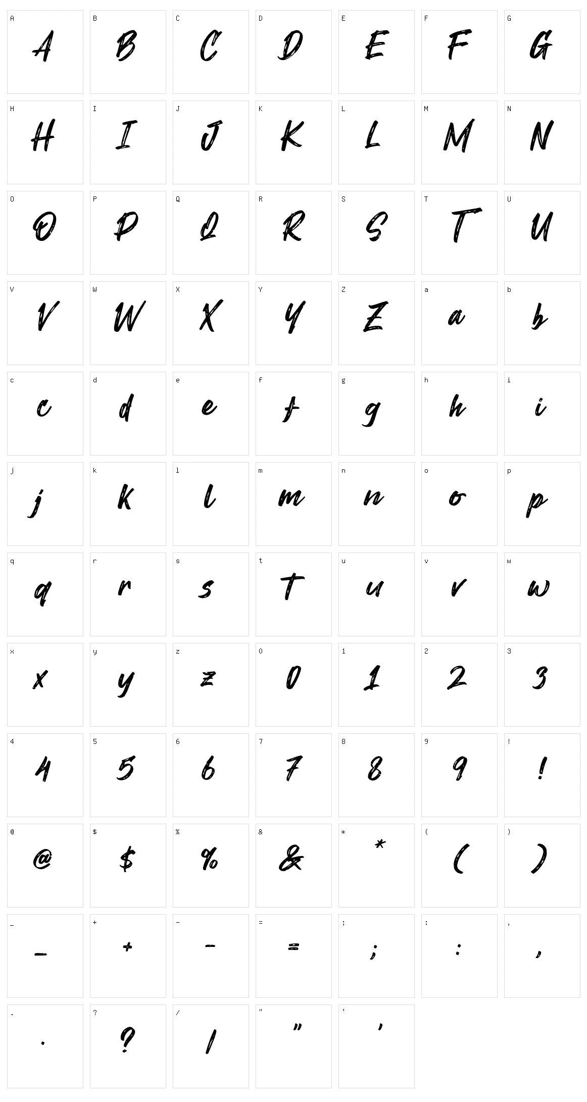 Vontjack Character Set