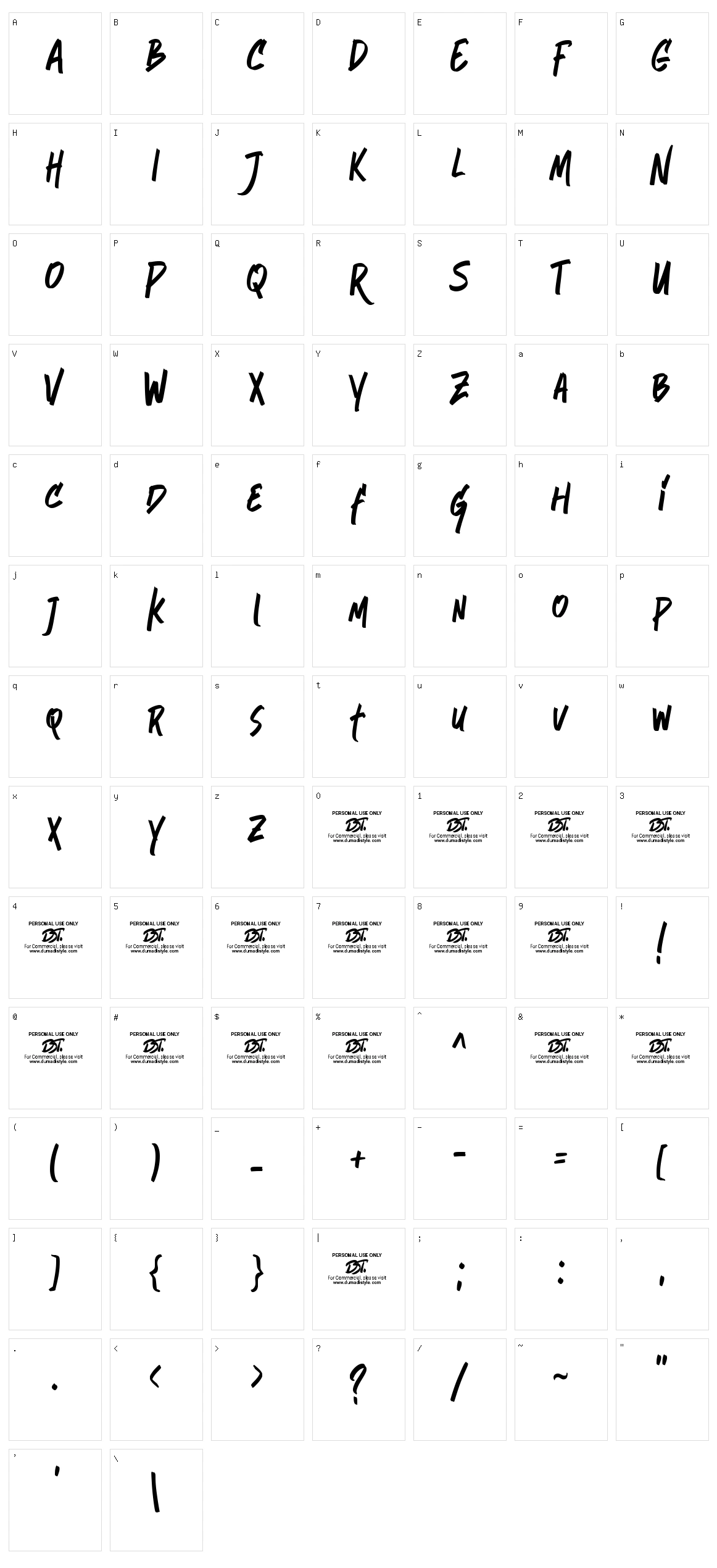 Reallocated Character Set
