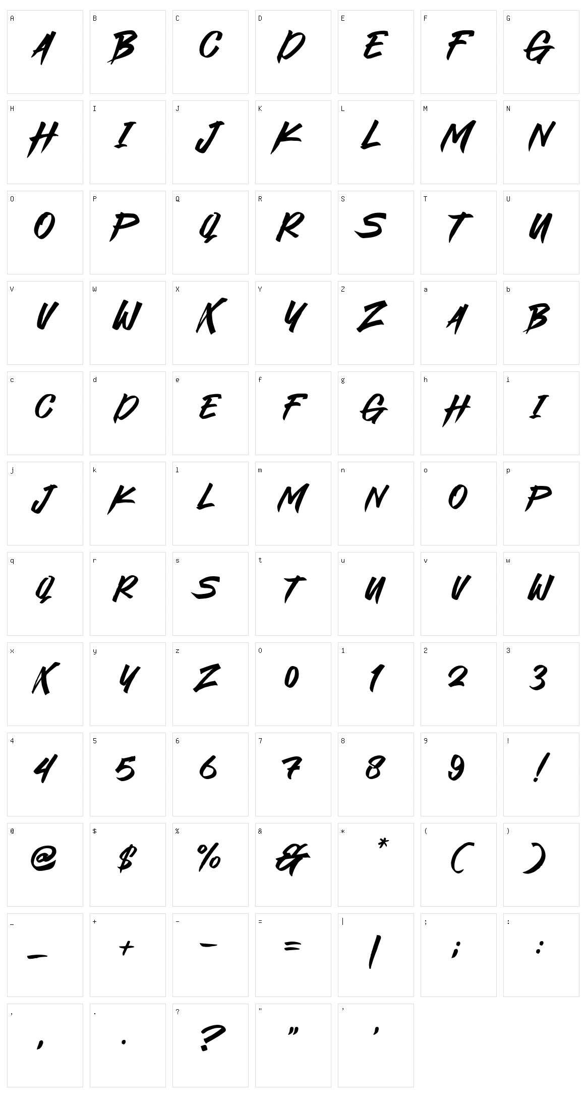 Bansat Character Set
