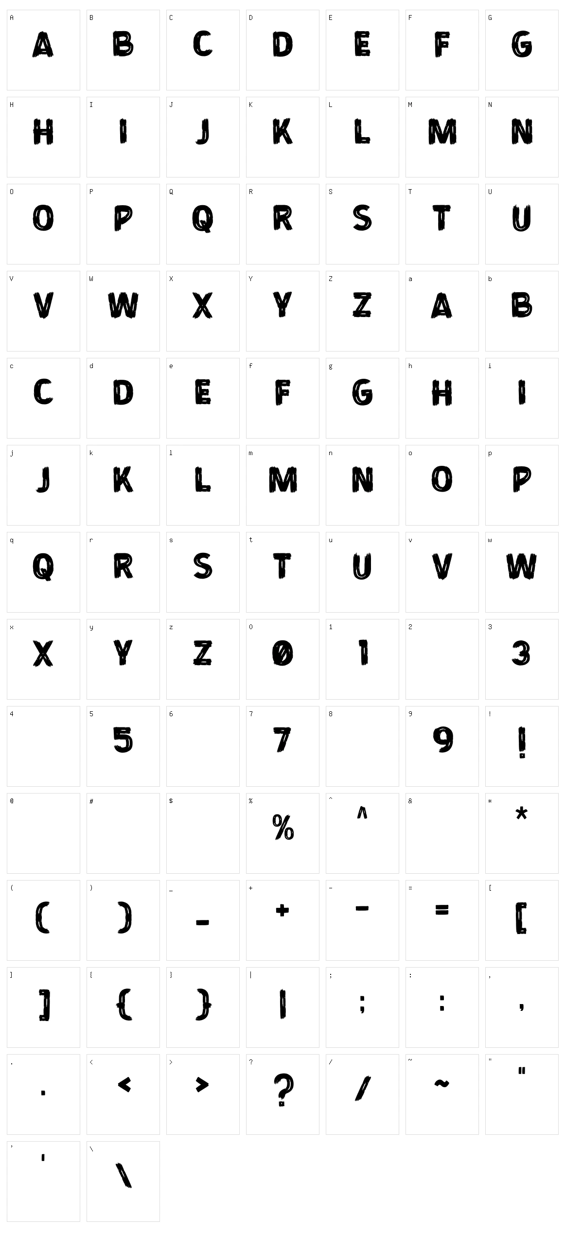Lonesome Character Set