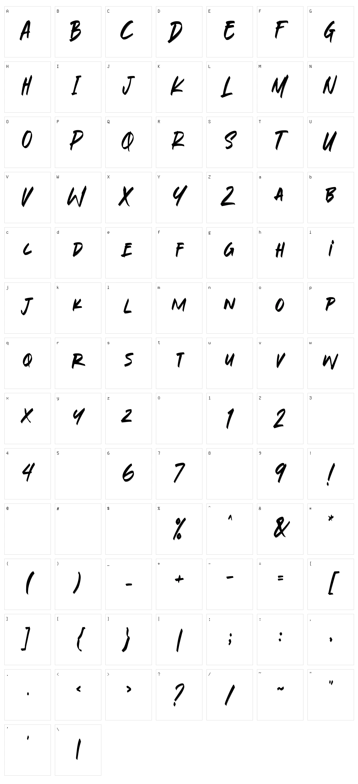 Unfollow Character Set