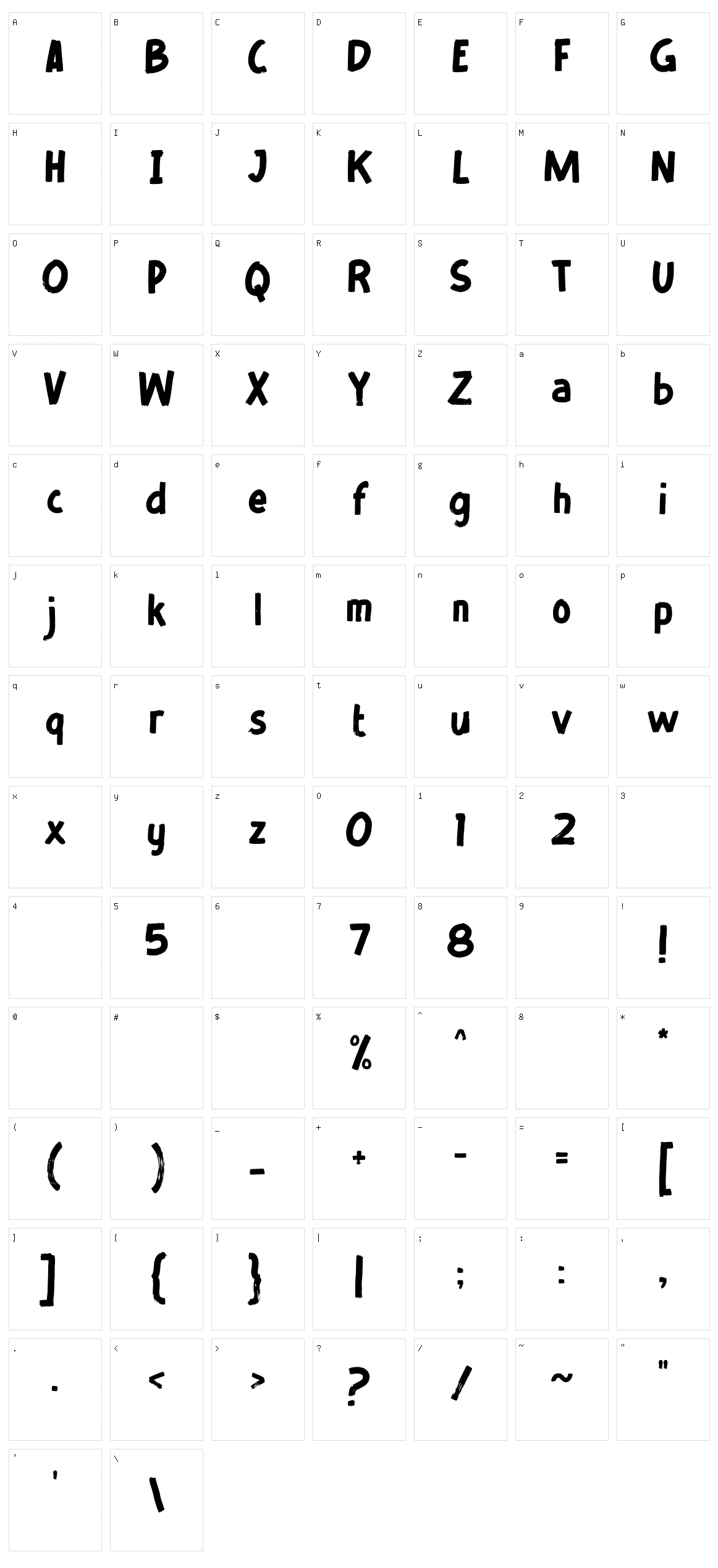 Playvictim Character Set