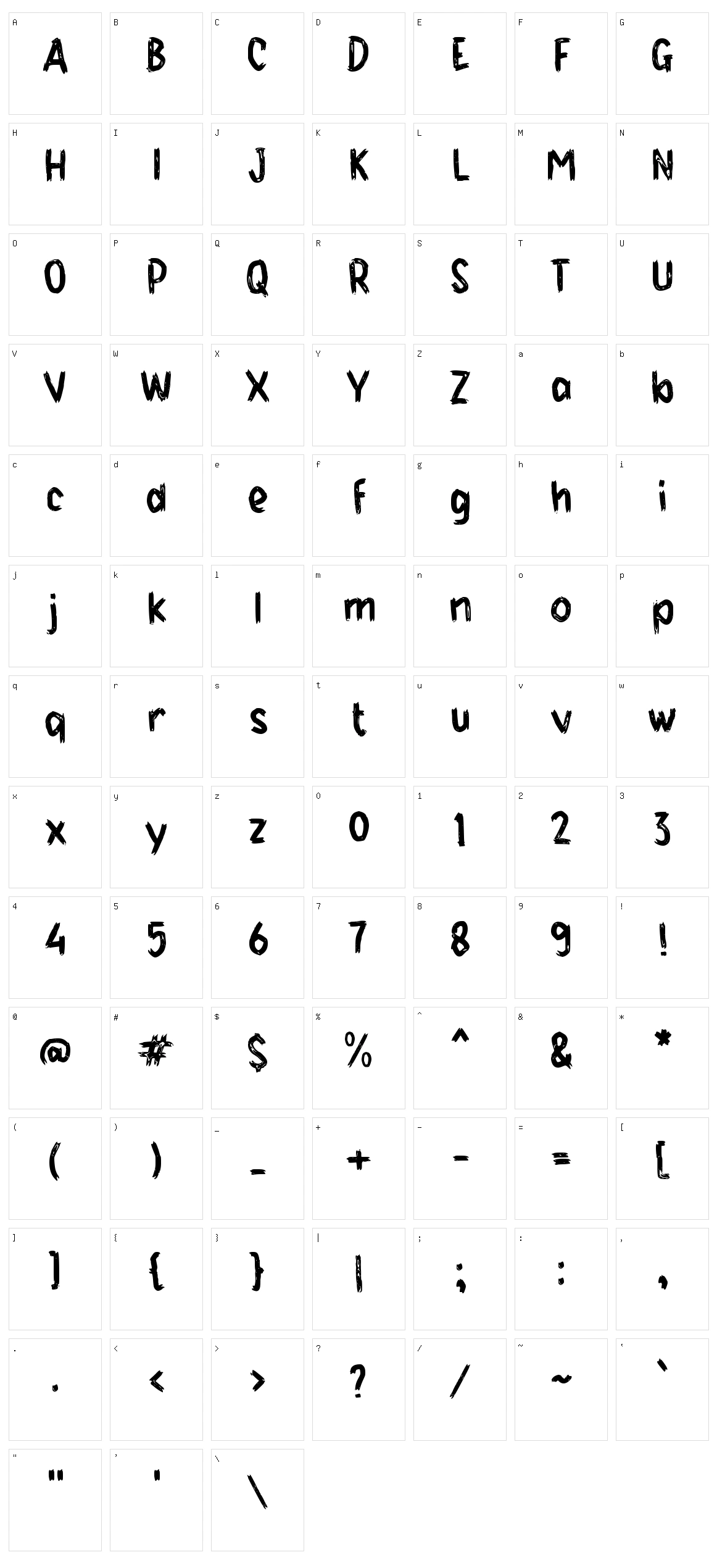 f Foyard Character Set