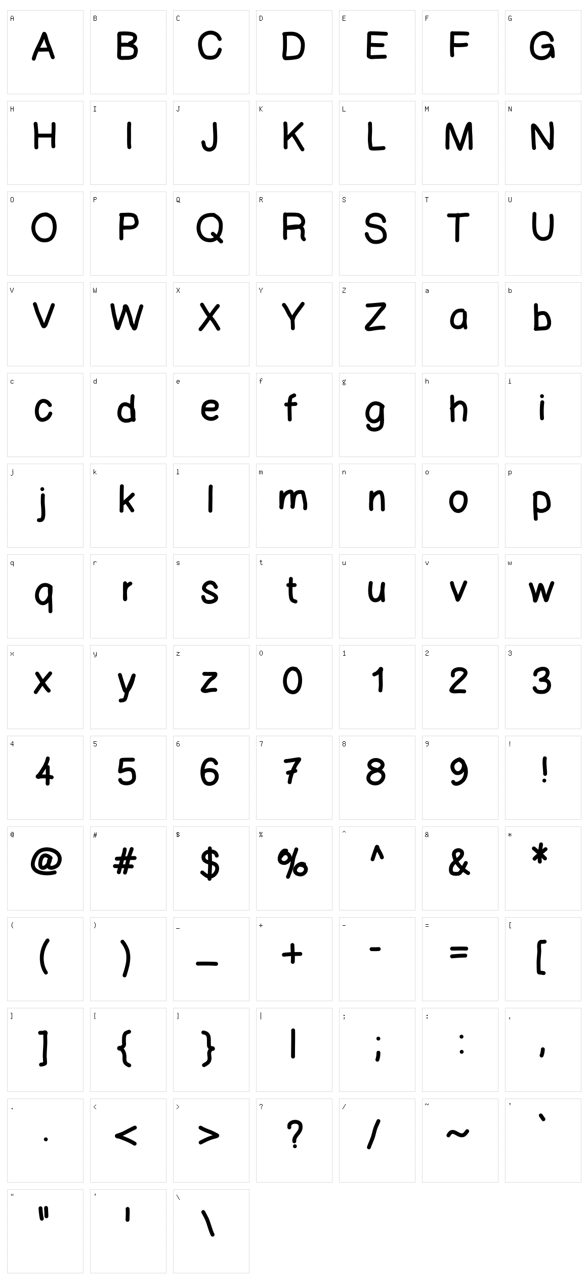 123 Marker Character Set