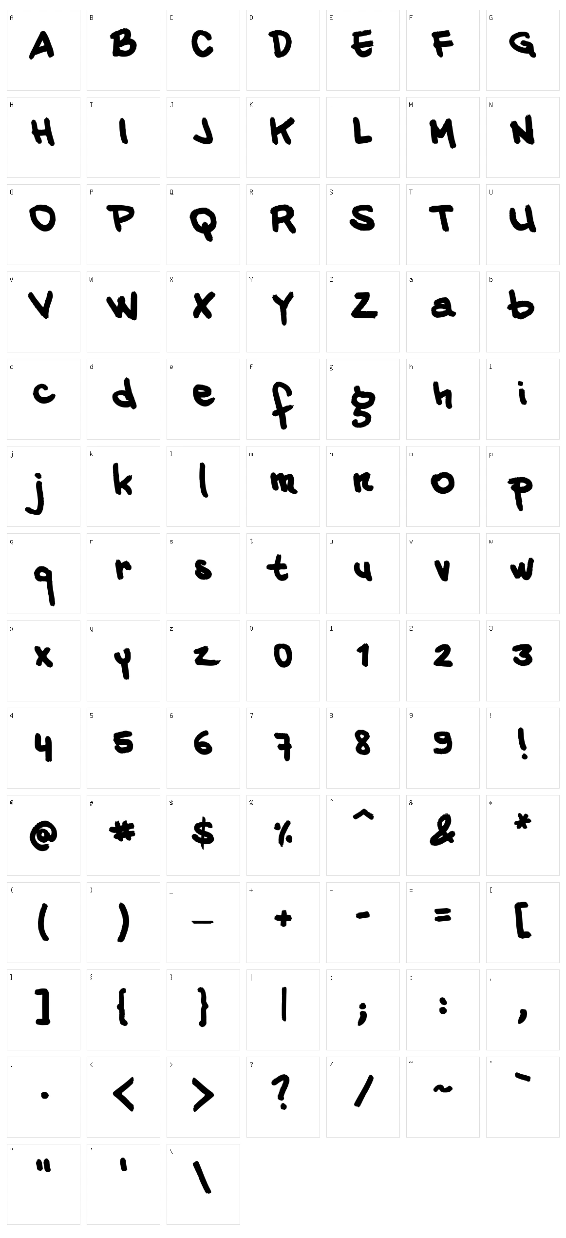 20 Cents Marker Character Set