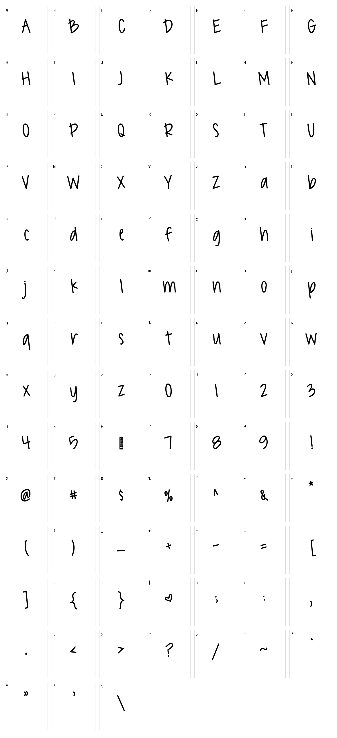 212 Rose Quartz Character Set