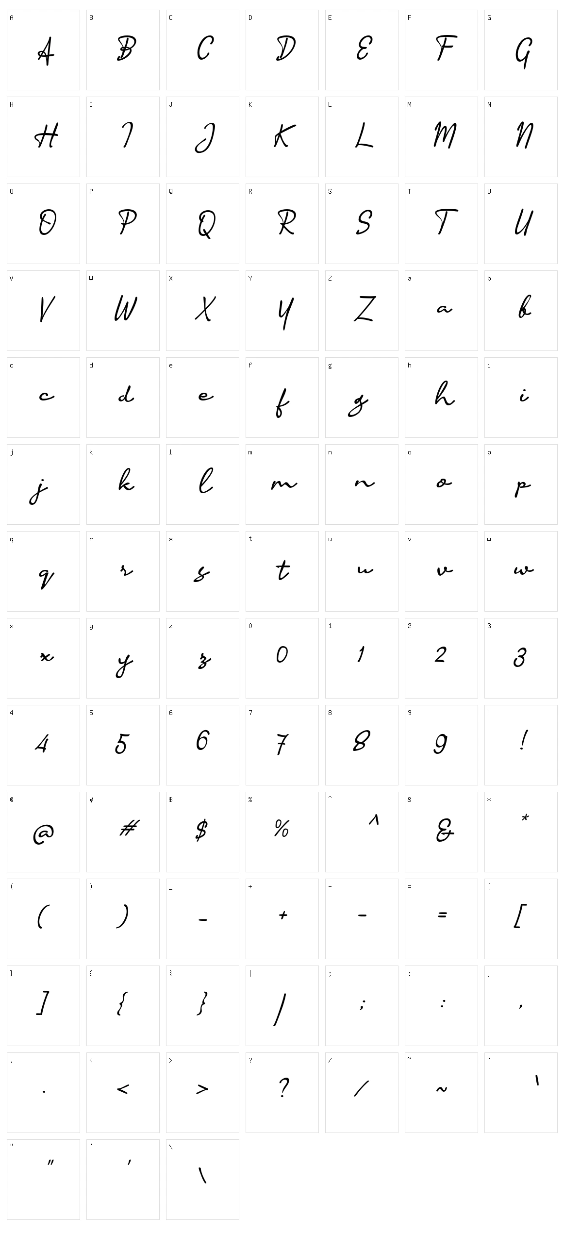a Accountant Signature Character Set