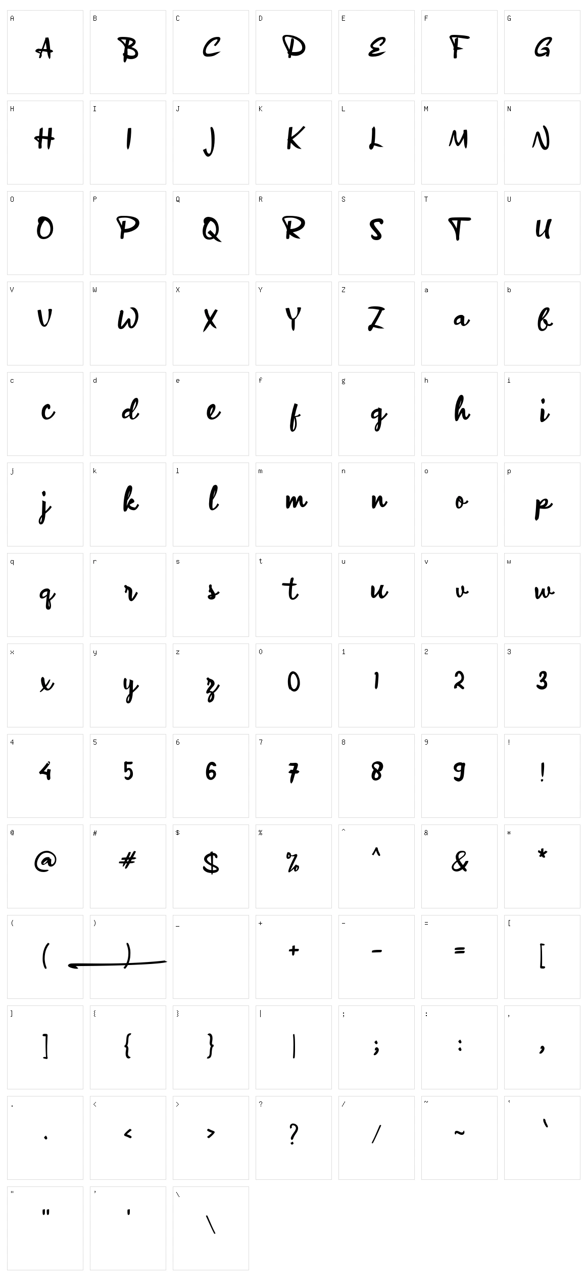 A Affirmation Character Set