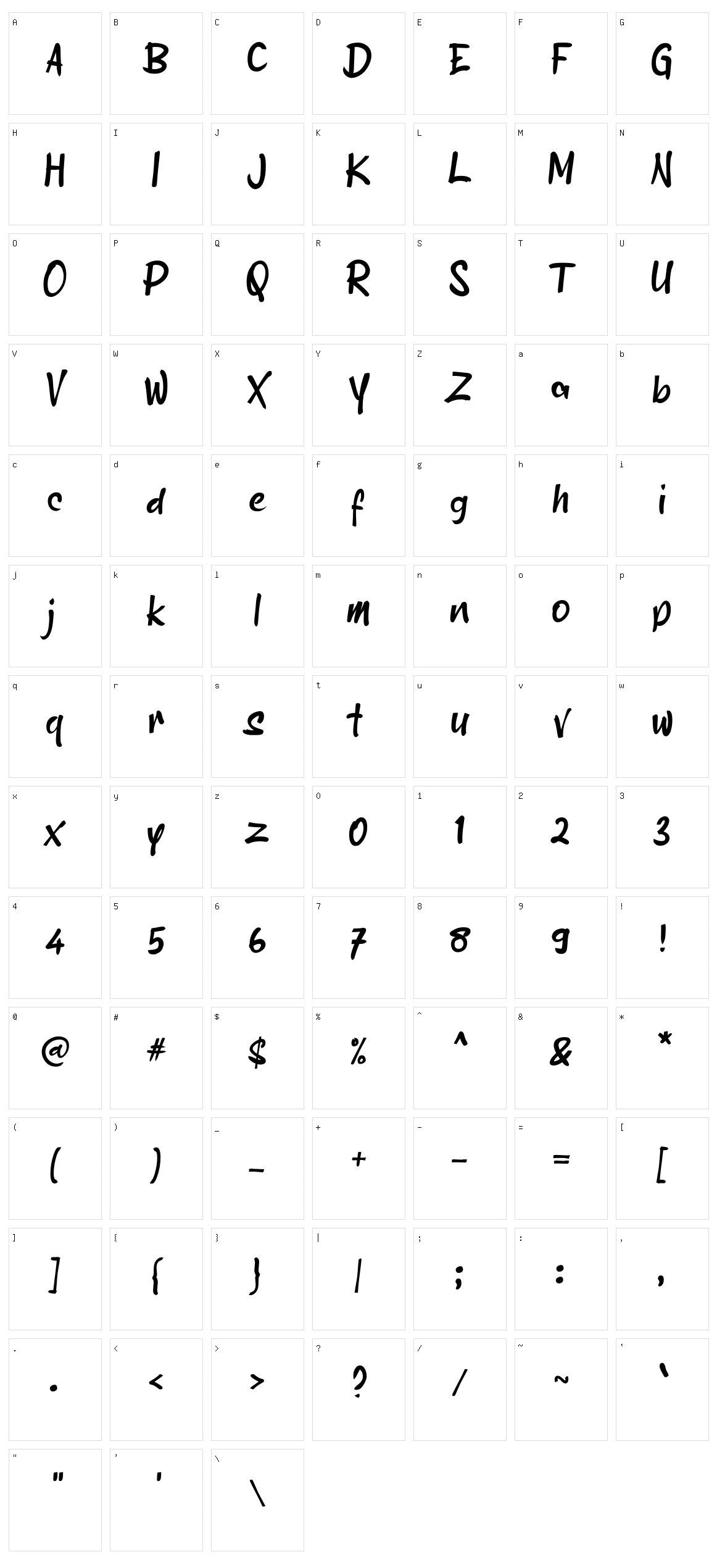 A Aksentuasi Character Set