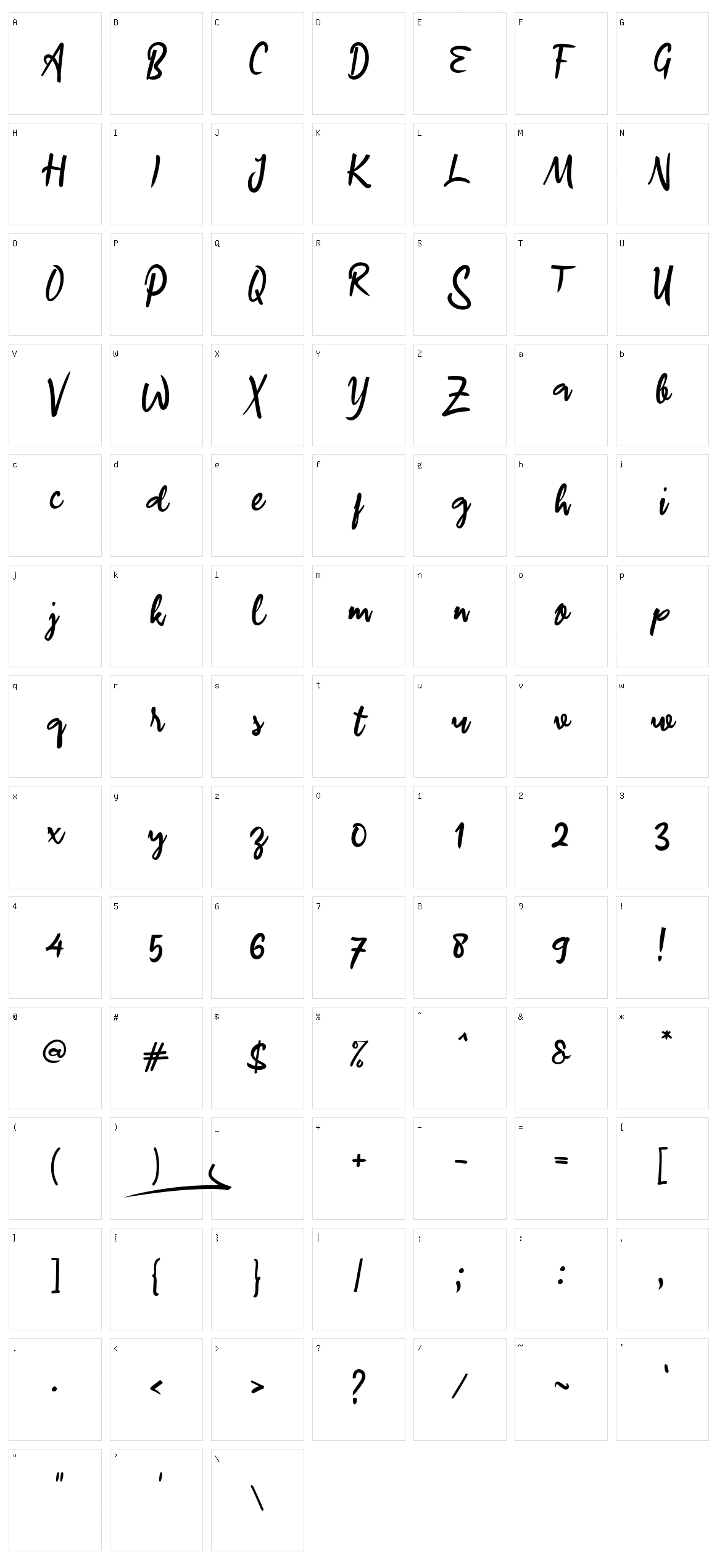 A Artlazies Character Set