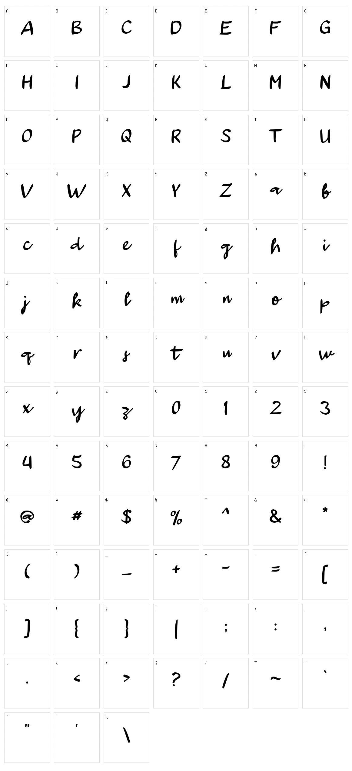 A Autoyes Closely Character Set