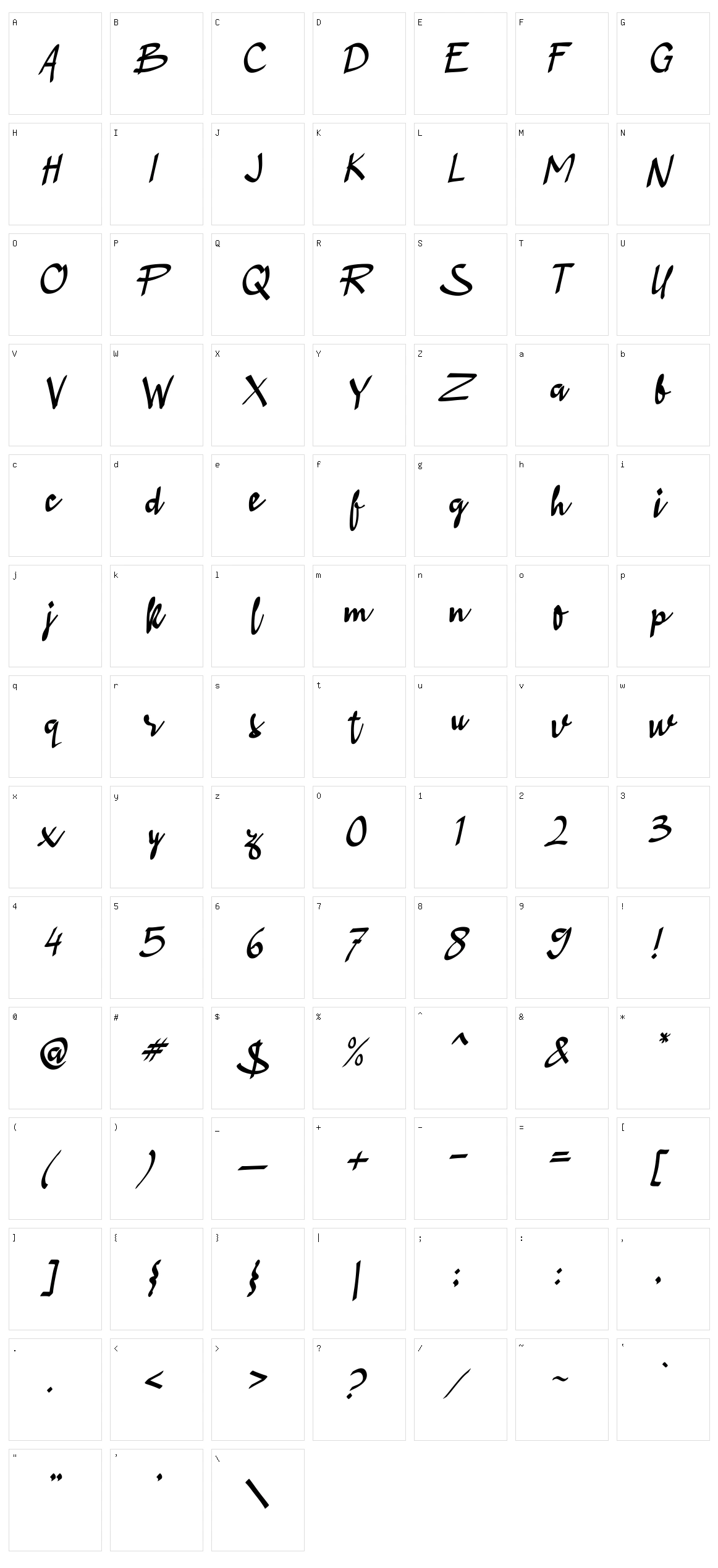A Black Crown Character Set