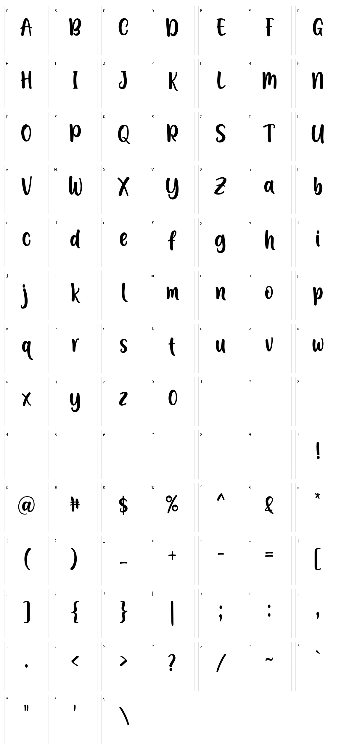 A Calling Character Set