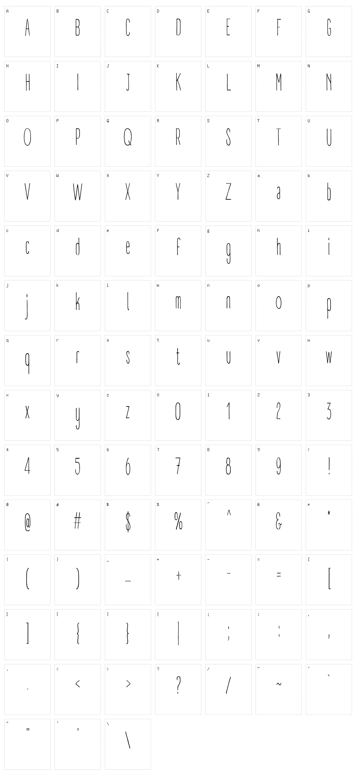 A Day Without Sun Character Set