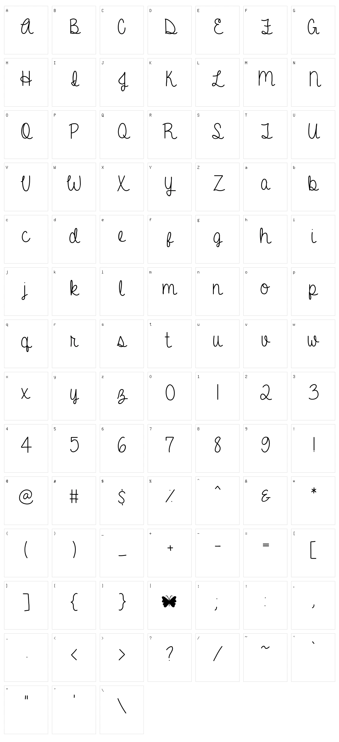 A Gentle Touch Character Set