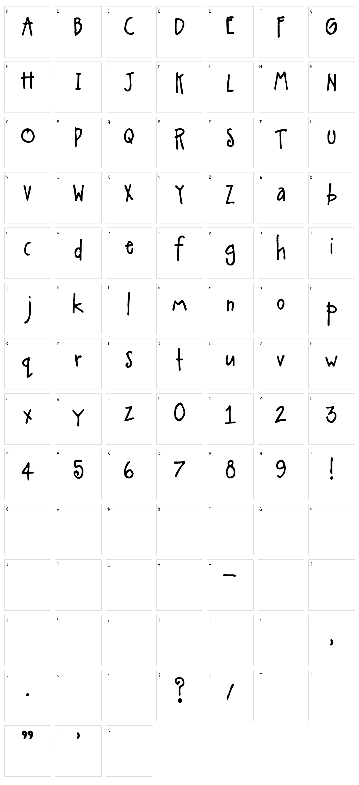 A Little Pot Character Set