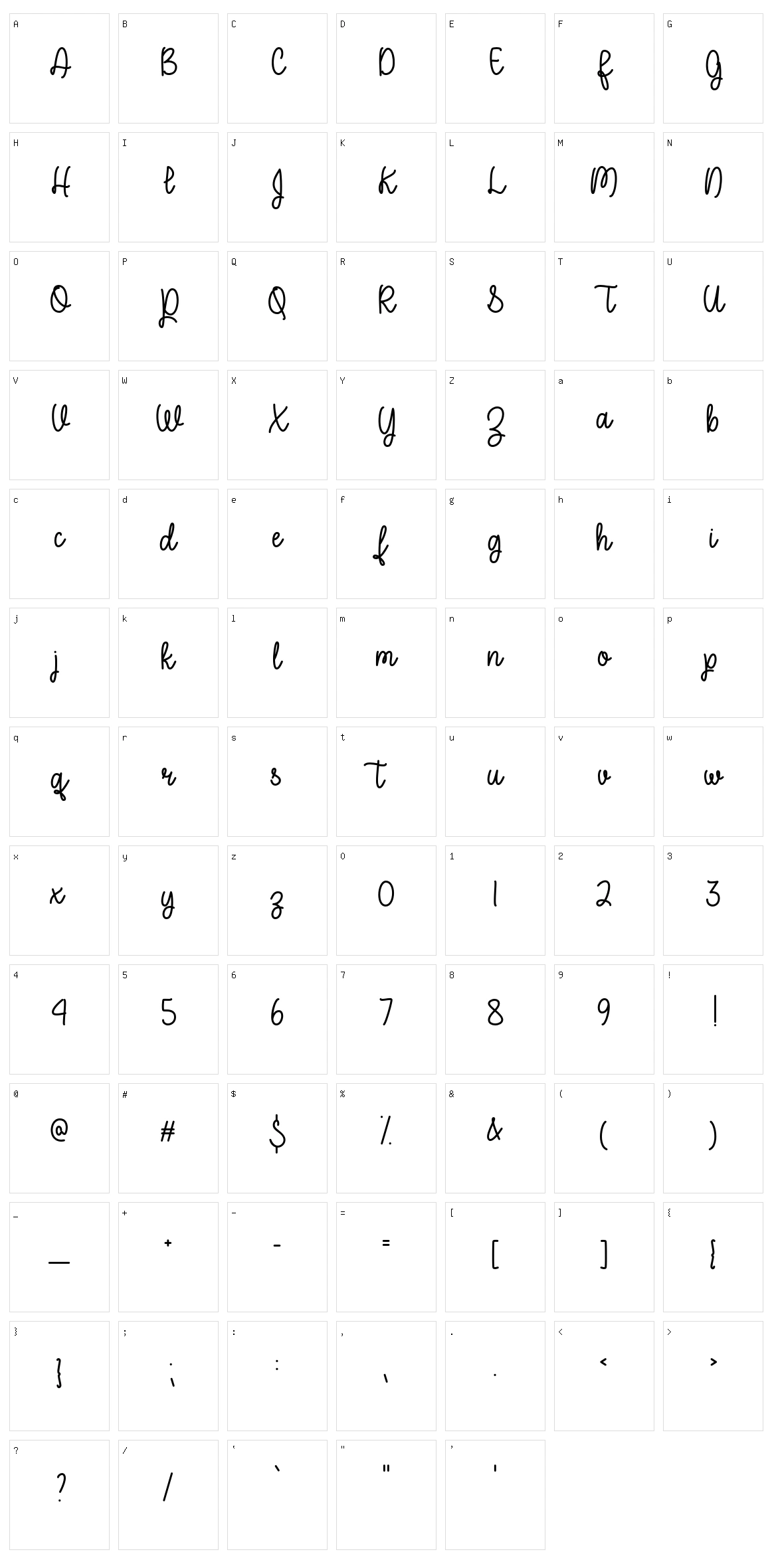 A Perfect Place Character Set