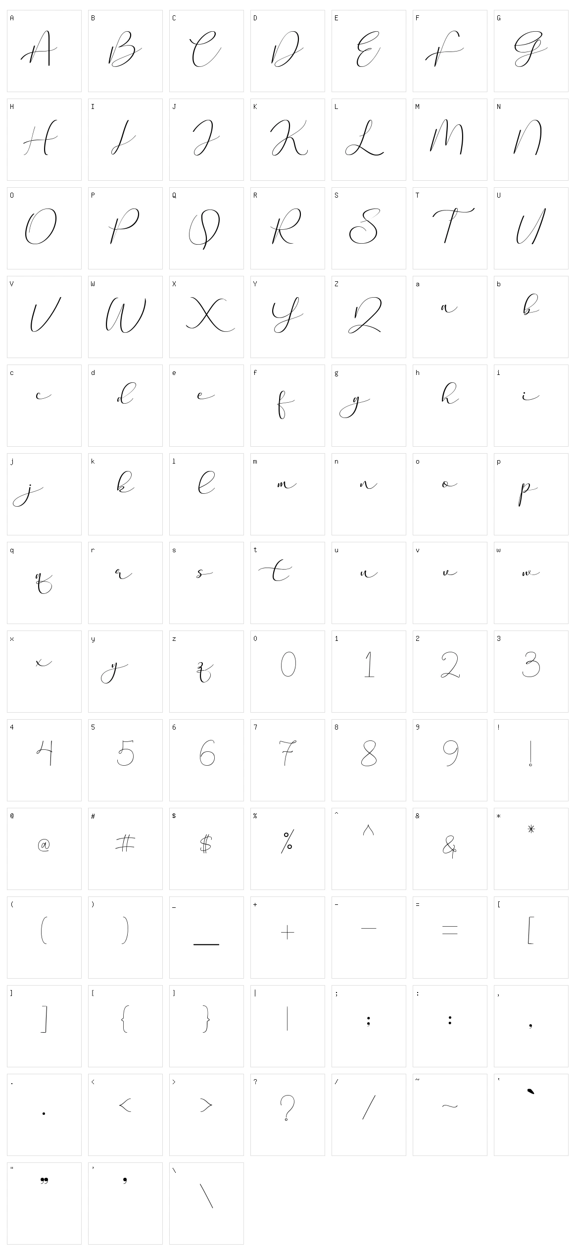 Aaqheella Character Set