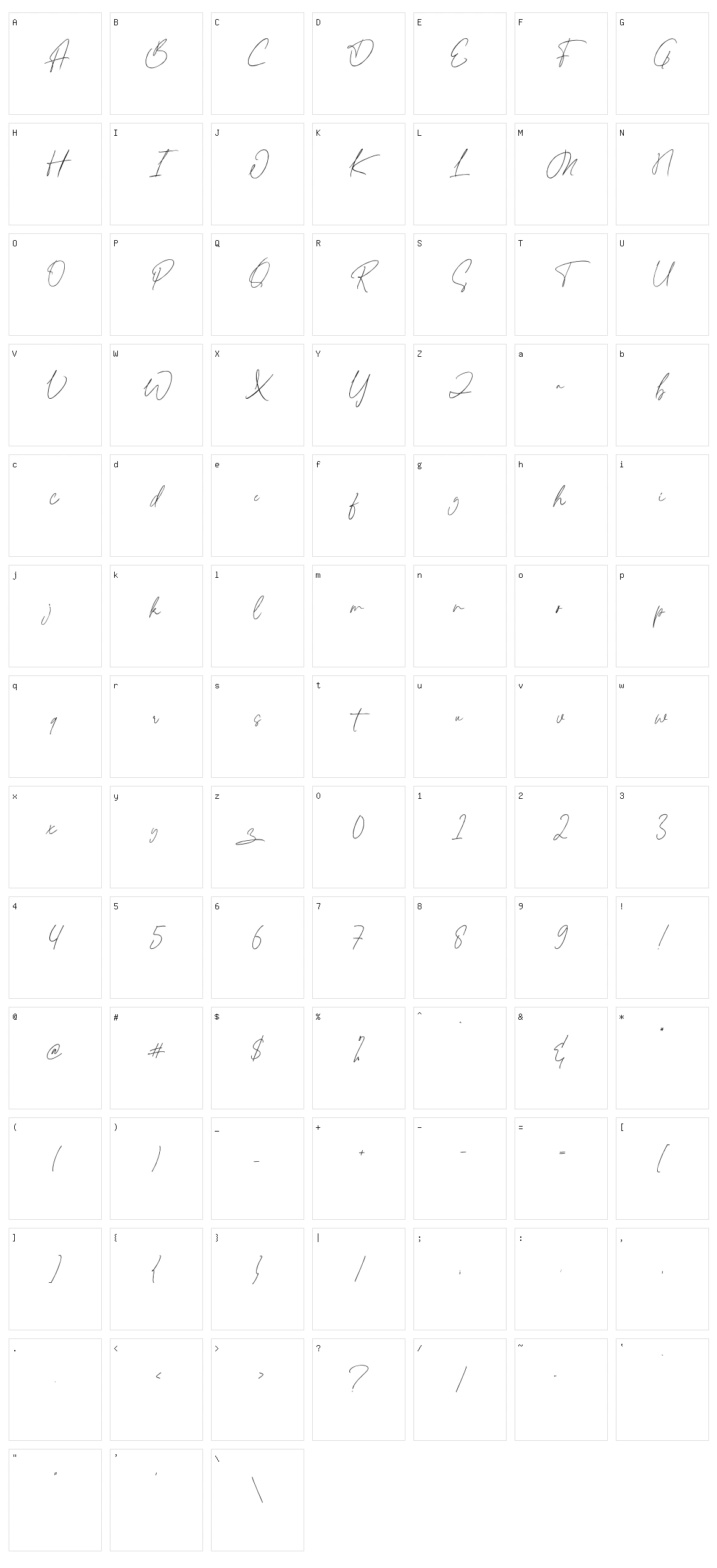 Abelisa Costland Character Set