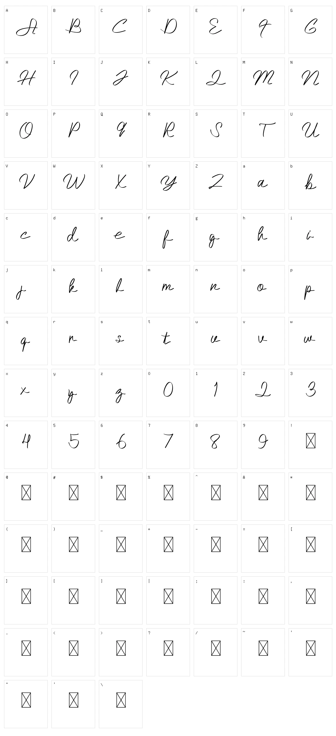 Abelle Character Set