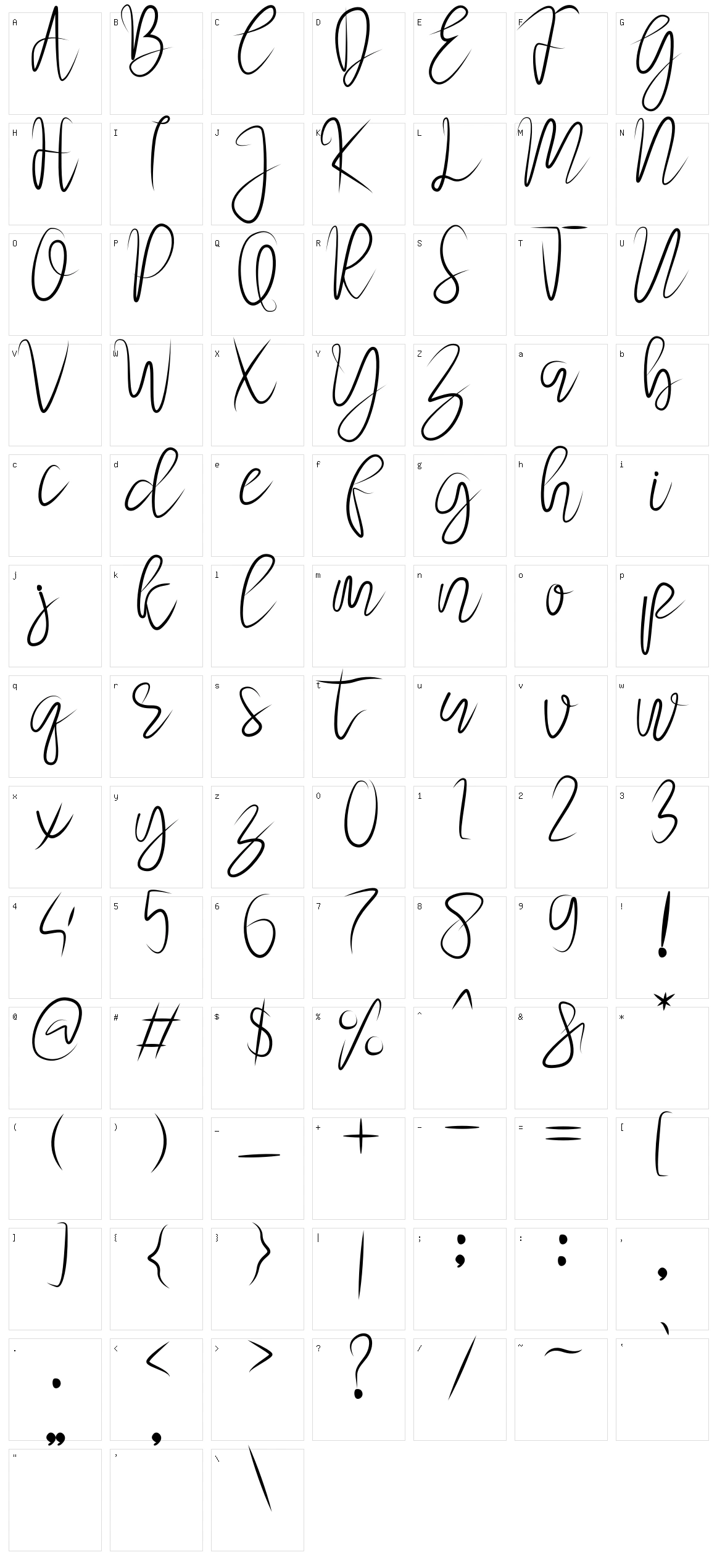 Abraham Character Set