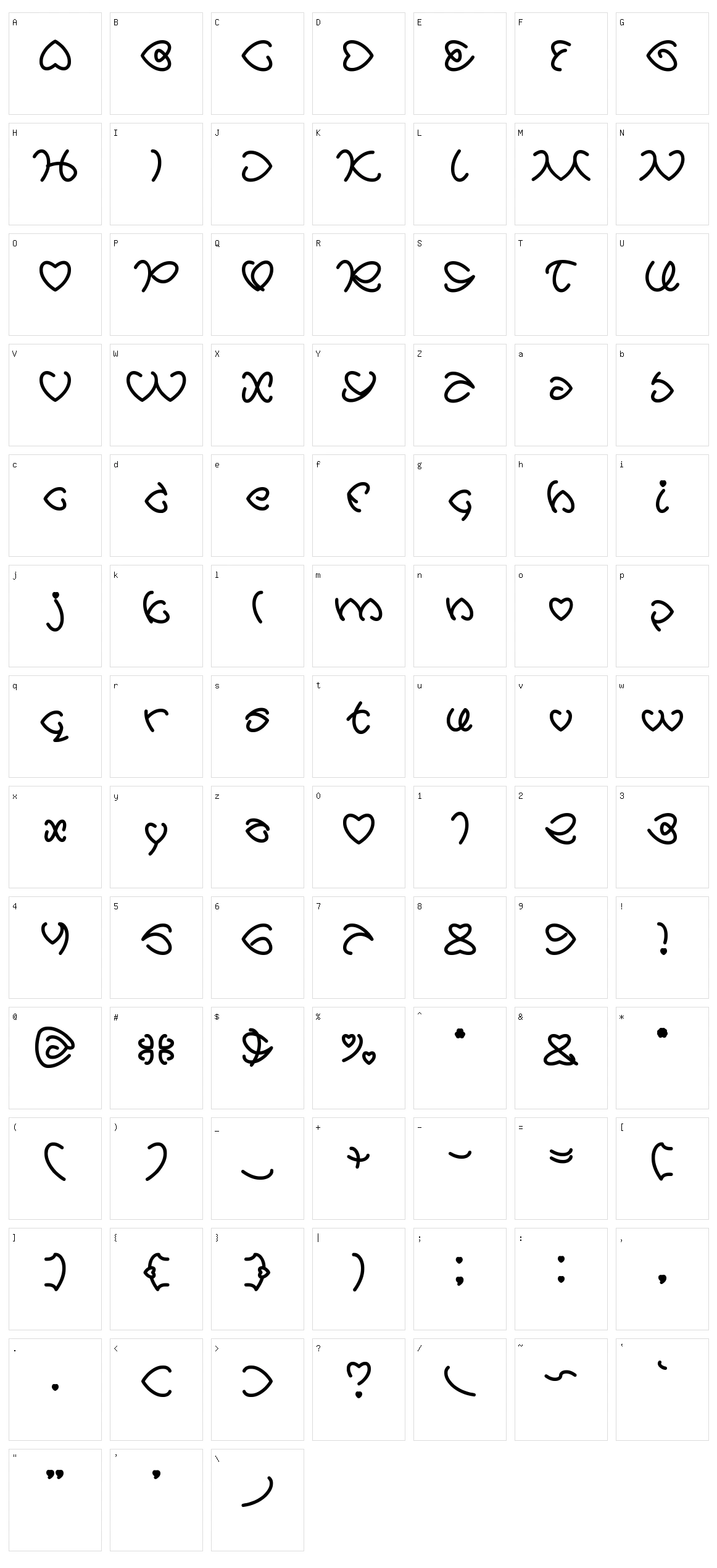 All About Love Character Set