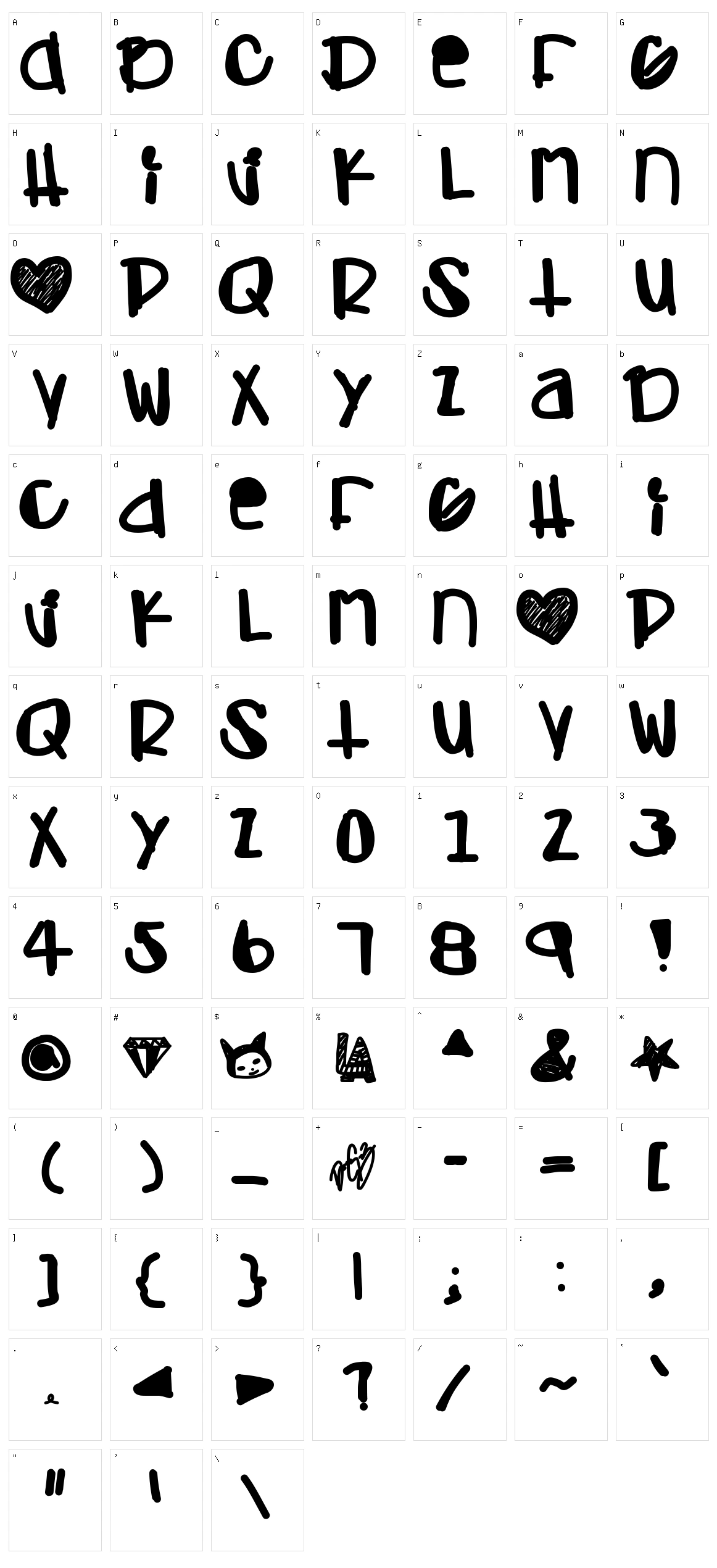 Adamski Hand Character Set