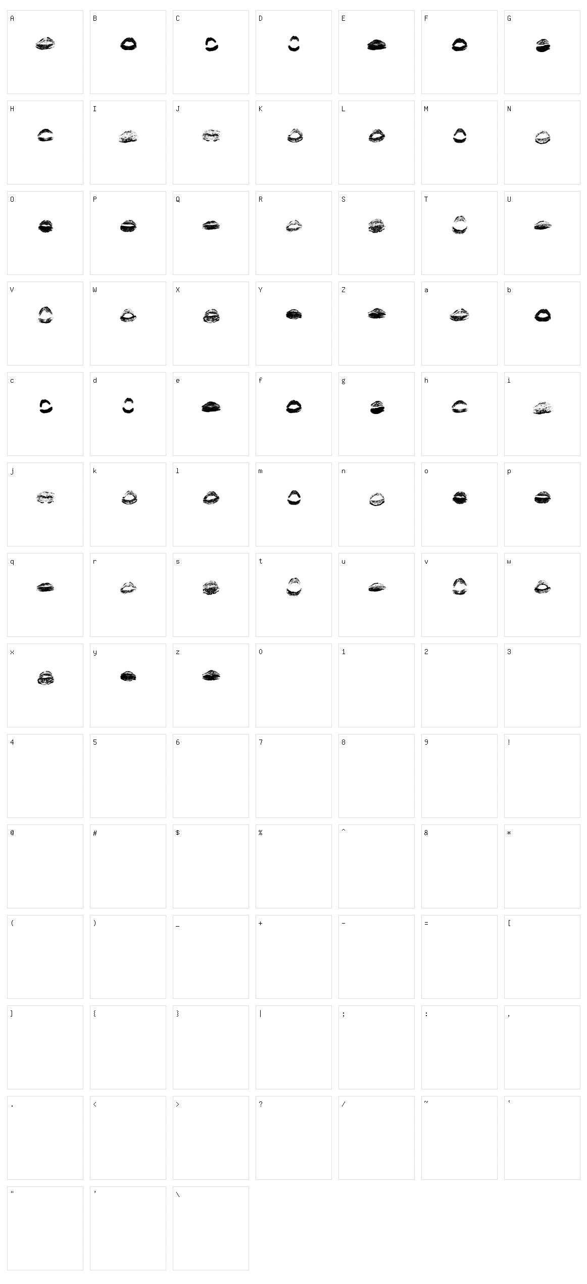 XOXO Misti Character Set