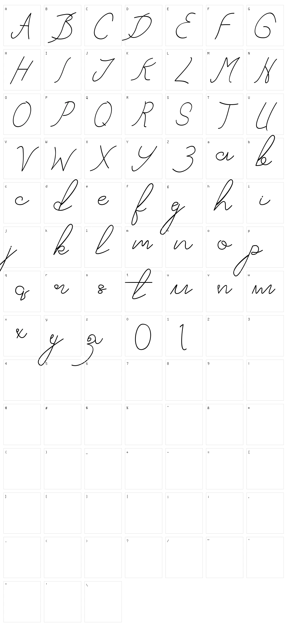 Adelle Character Set